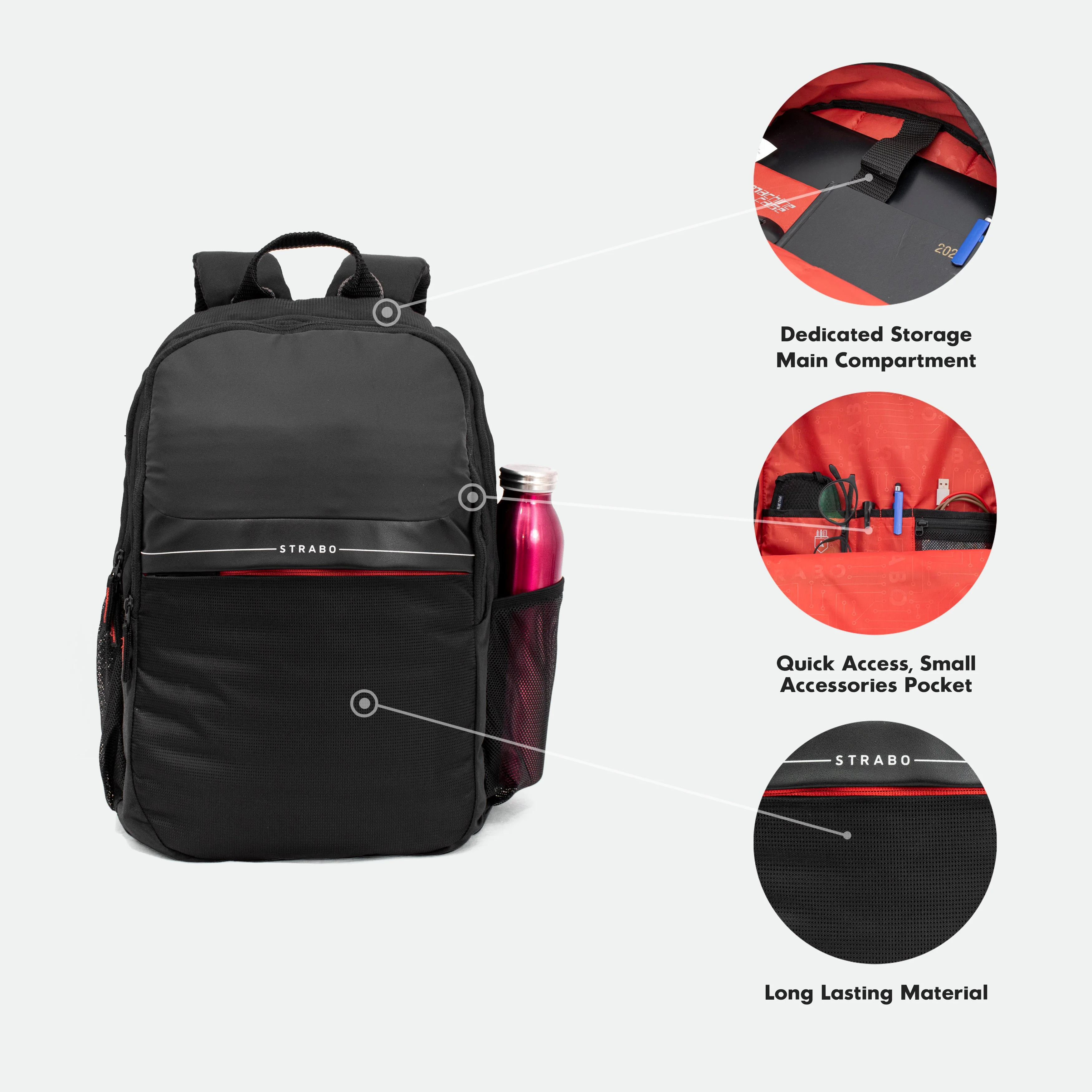 Aztech Laptop Bag - Black - Image 5