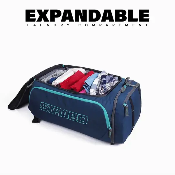 Camper 2-in-1 Duffel + Backpack - Navy Blue - Image 4