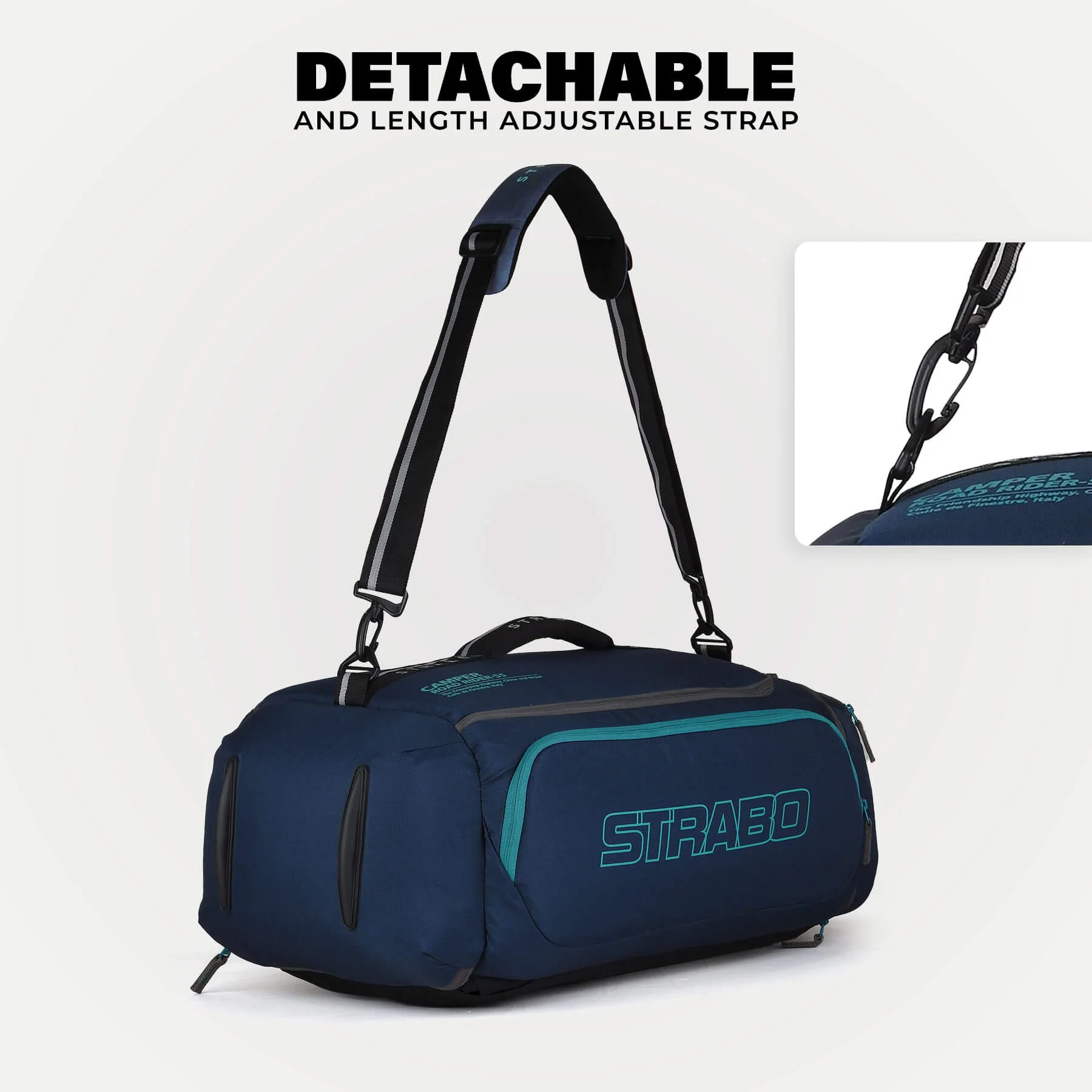 Camper 2-in-1 Duffel + Backpack - Navy Blue - Image 5