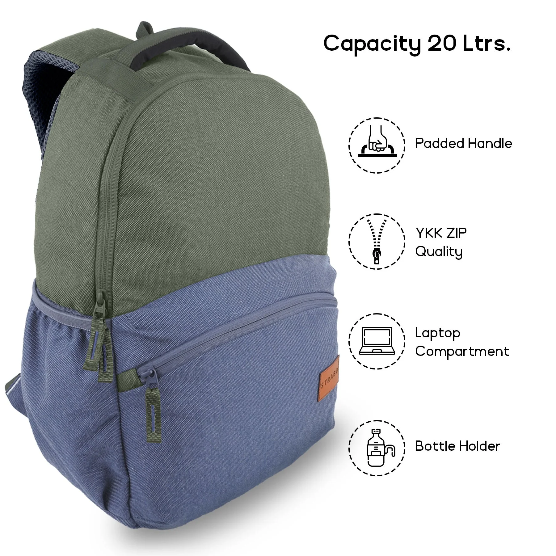 Cooper Casual Backpack - Blue - Image 7