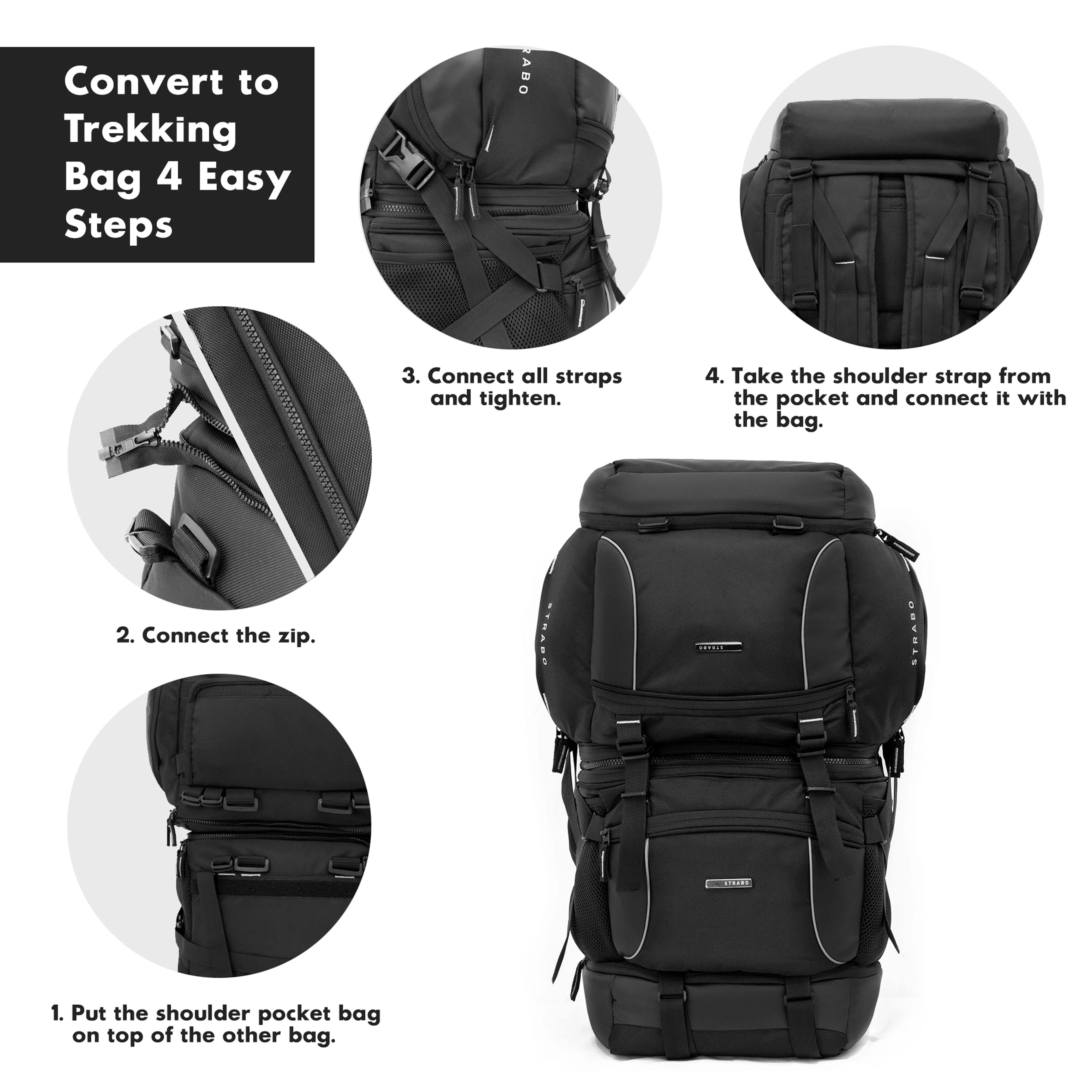 Daytona Convertible Bike Saddle Bag / Trekking Bag - Image 17