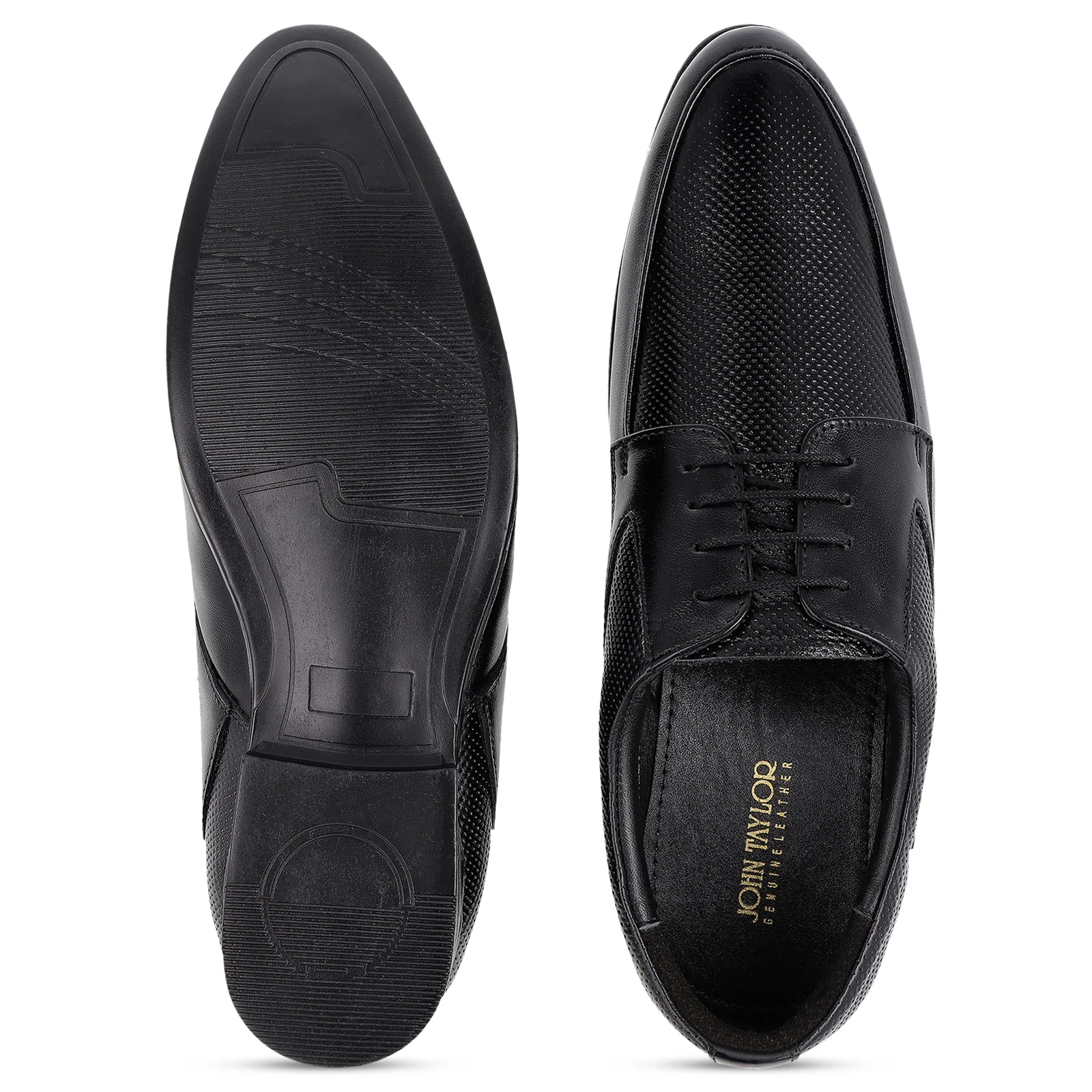 JOHN TAYLOR Men's Derby Leather Formal Shoes - JT97527 Black - Image 2