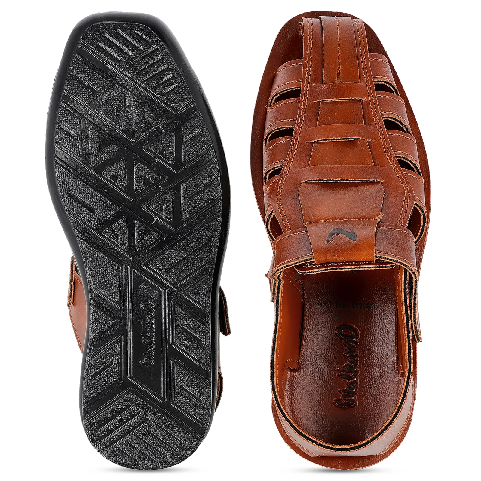 Kid's  Roman Sandals - WK667 Tan - Image 2