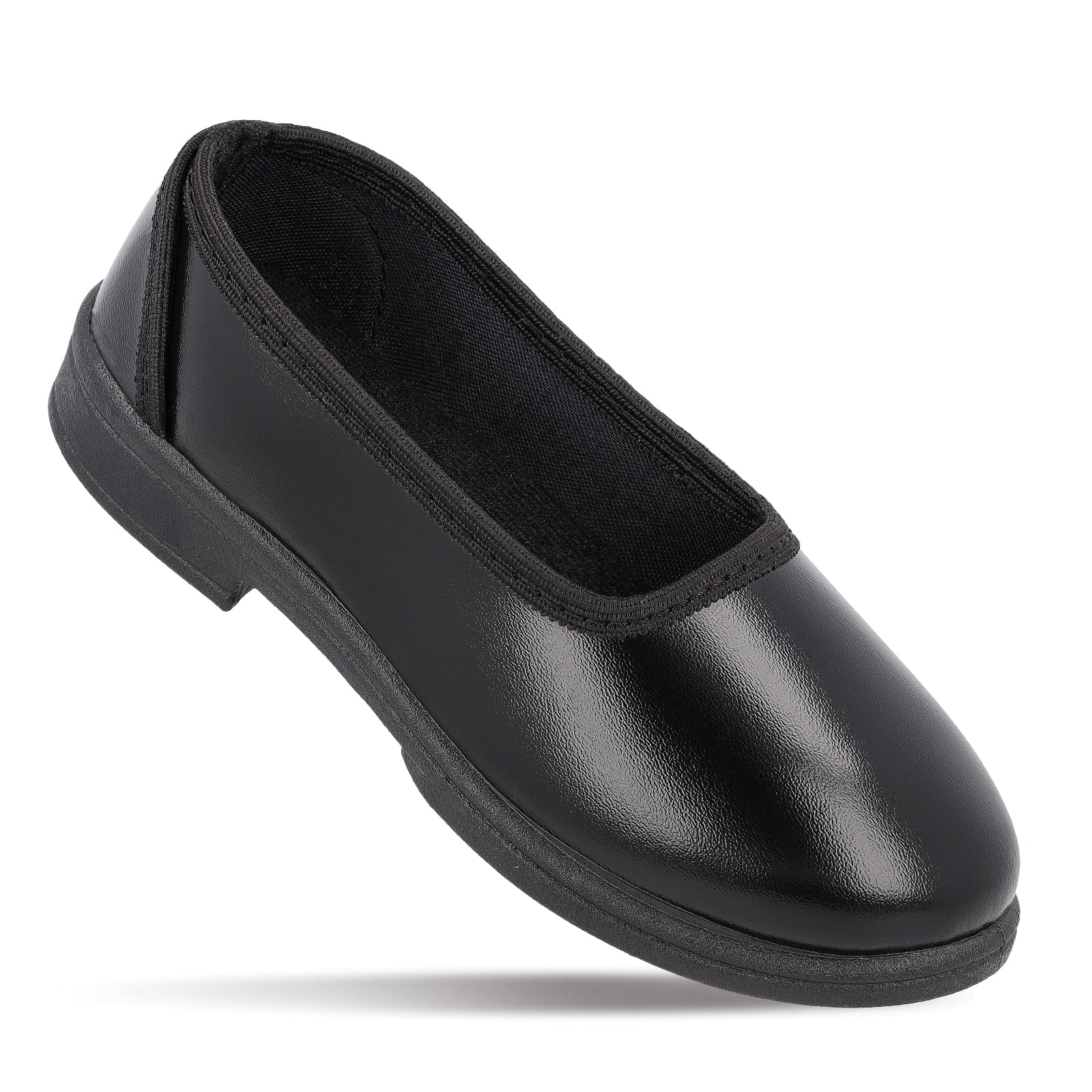 Kids Slip-On school Shoe - WV593 Black - Image 3