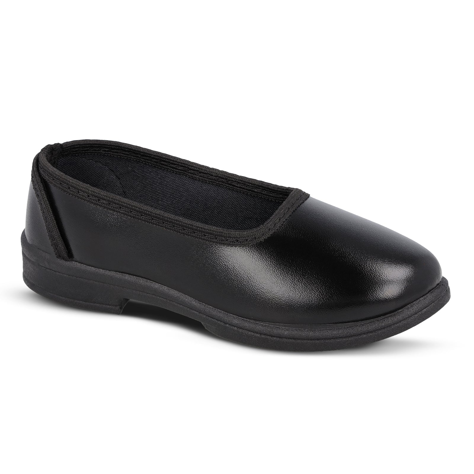 Kids Slip-On school Shoe - WV593 Black - Image 4