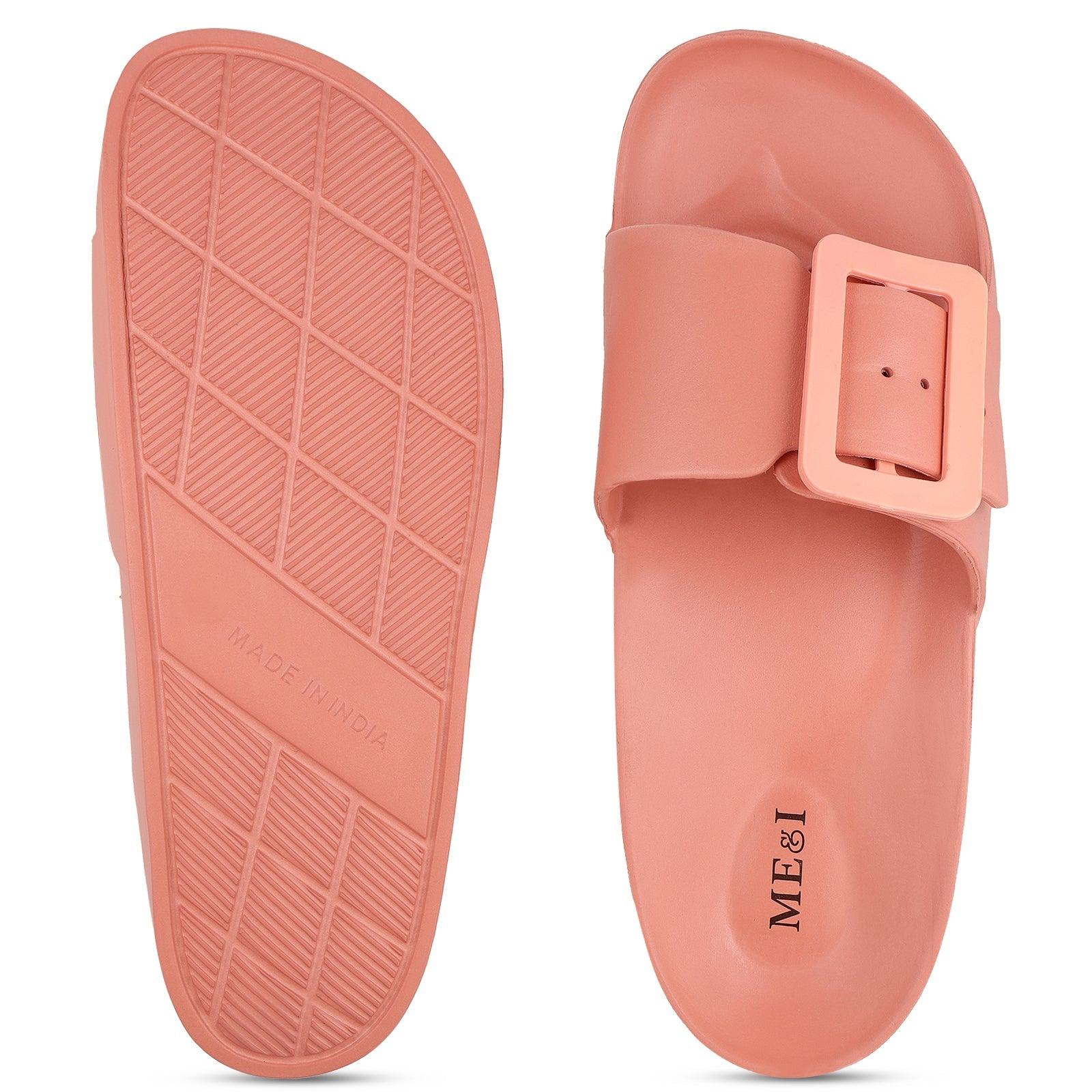 ME & I Womens Flip Flop  - MI97094 Peach - Image 3