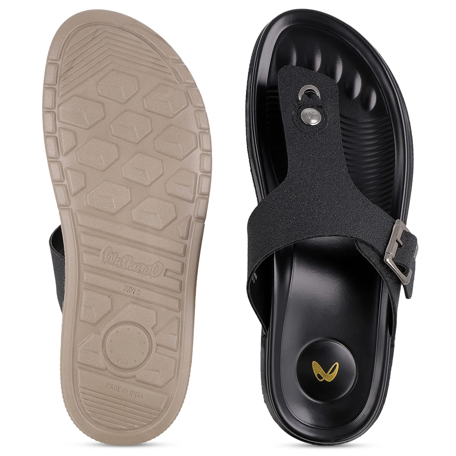 Men's Bounceez Water Resistant Sandals - WGP53088 Black - Image 4