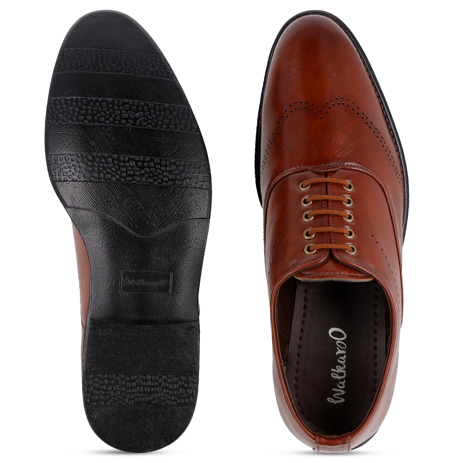 Men's Brogue formal Shoes - 17137 Tan - Image 2