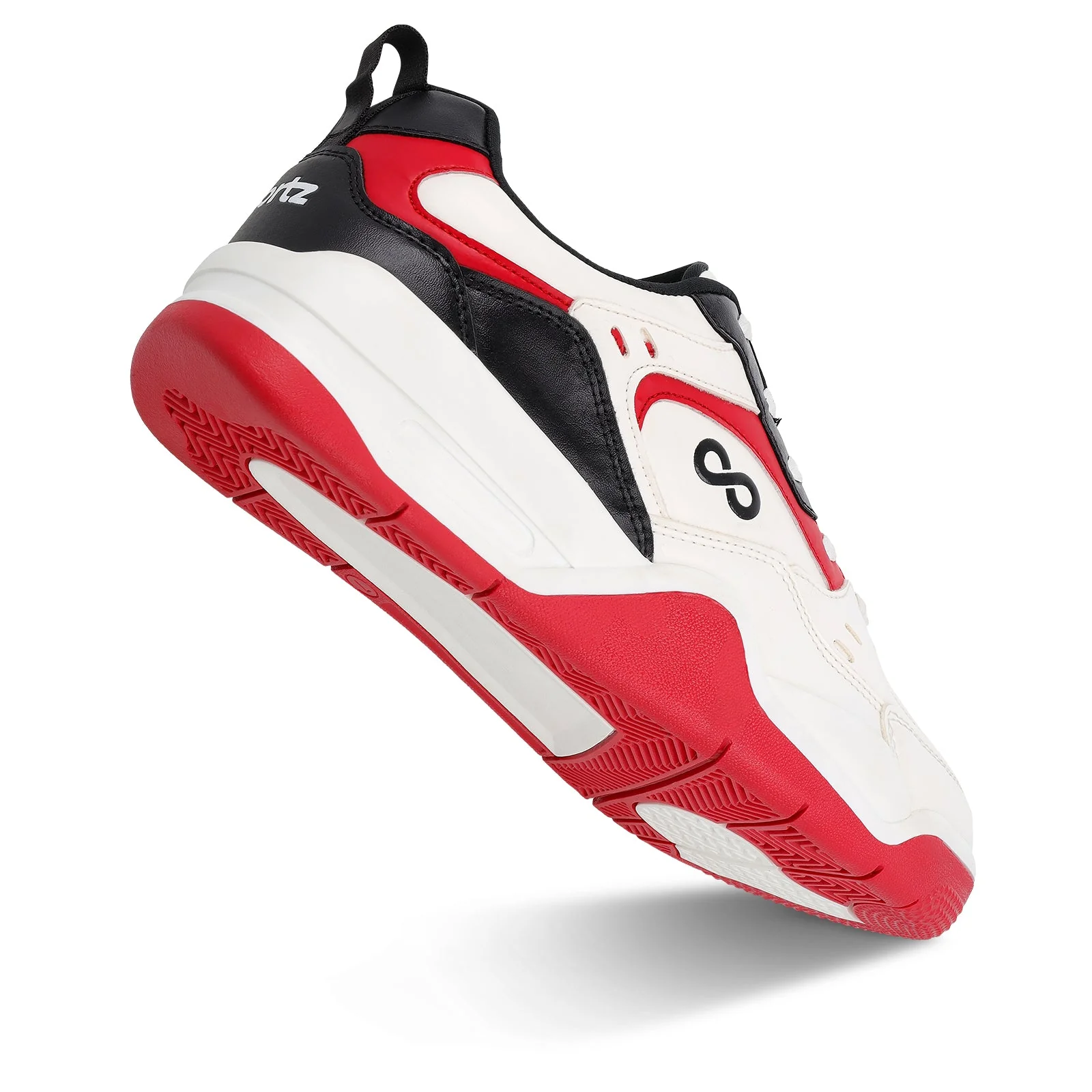 Men's Colourblocked Sneakers - WY3477 White Red - Image 7