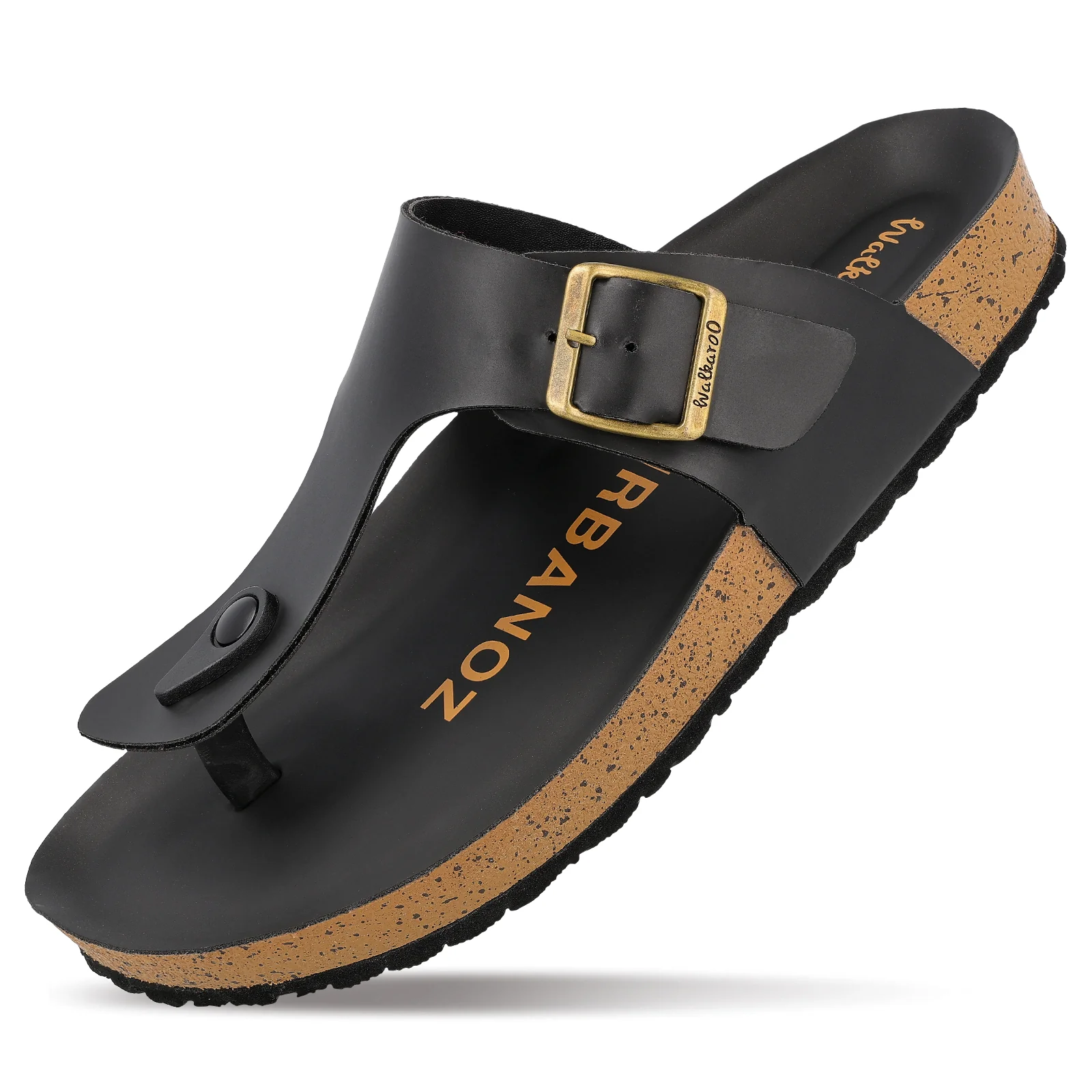 Men's Comfort Sandals - WGE53242 Full Black - Image 7