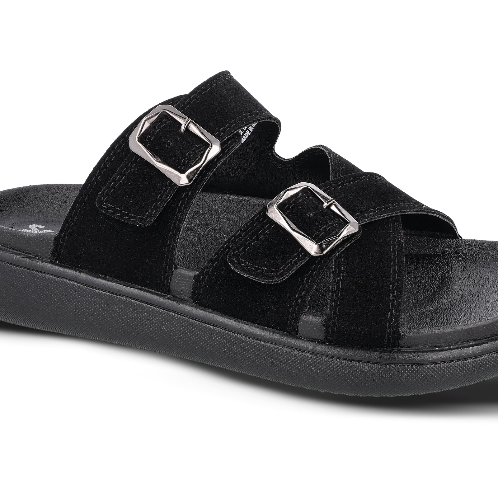 Men's Daily Wear Comfort Sandals - SGE28005 Black - Image 6