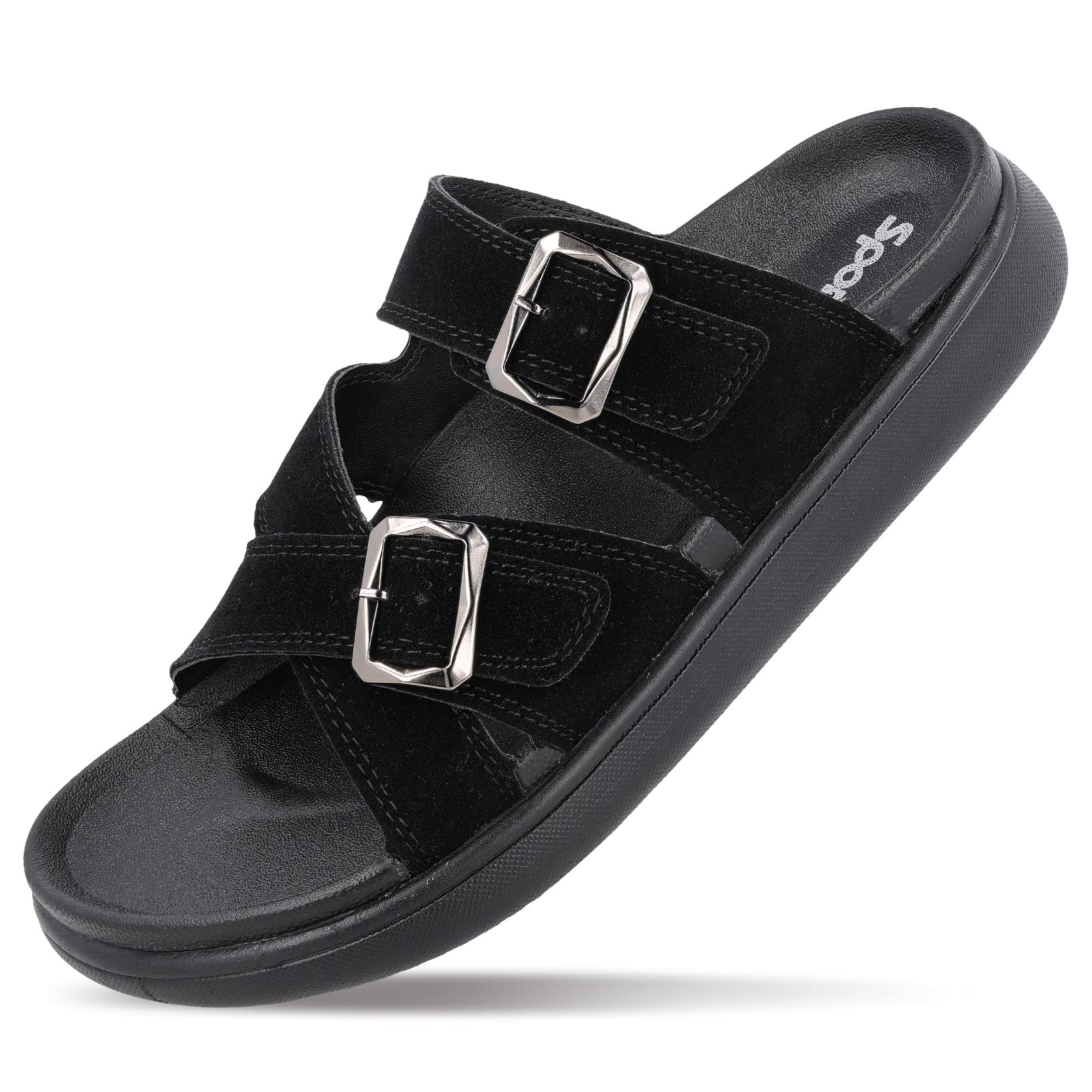 Men's Daily Wear Comfort Sandals - SGE28005 Black - Image 7