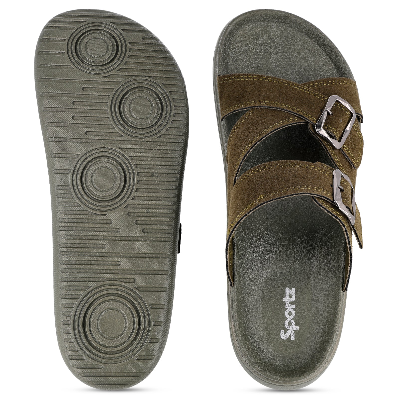 Men's Daily Wear Comfort Sandals - SGE28005 Olive - Image 4
