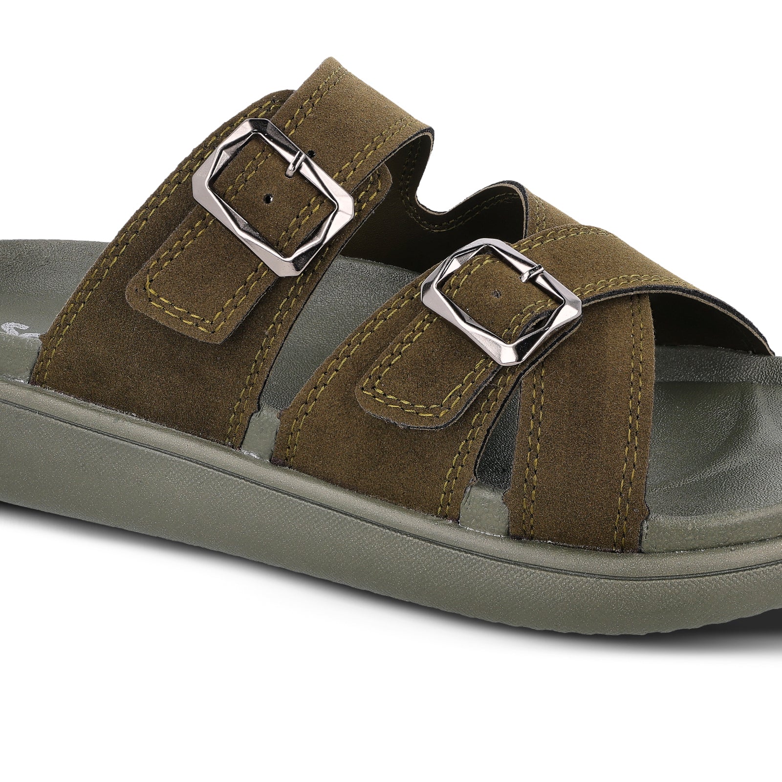 Men's Daily Wear Comfort Sandals - SGE28005 Olive - Image 6