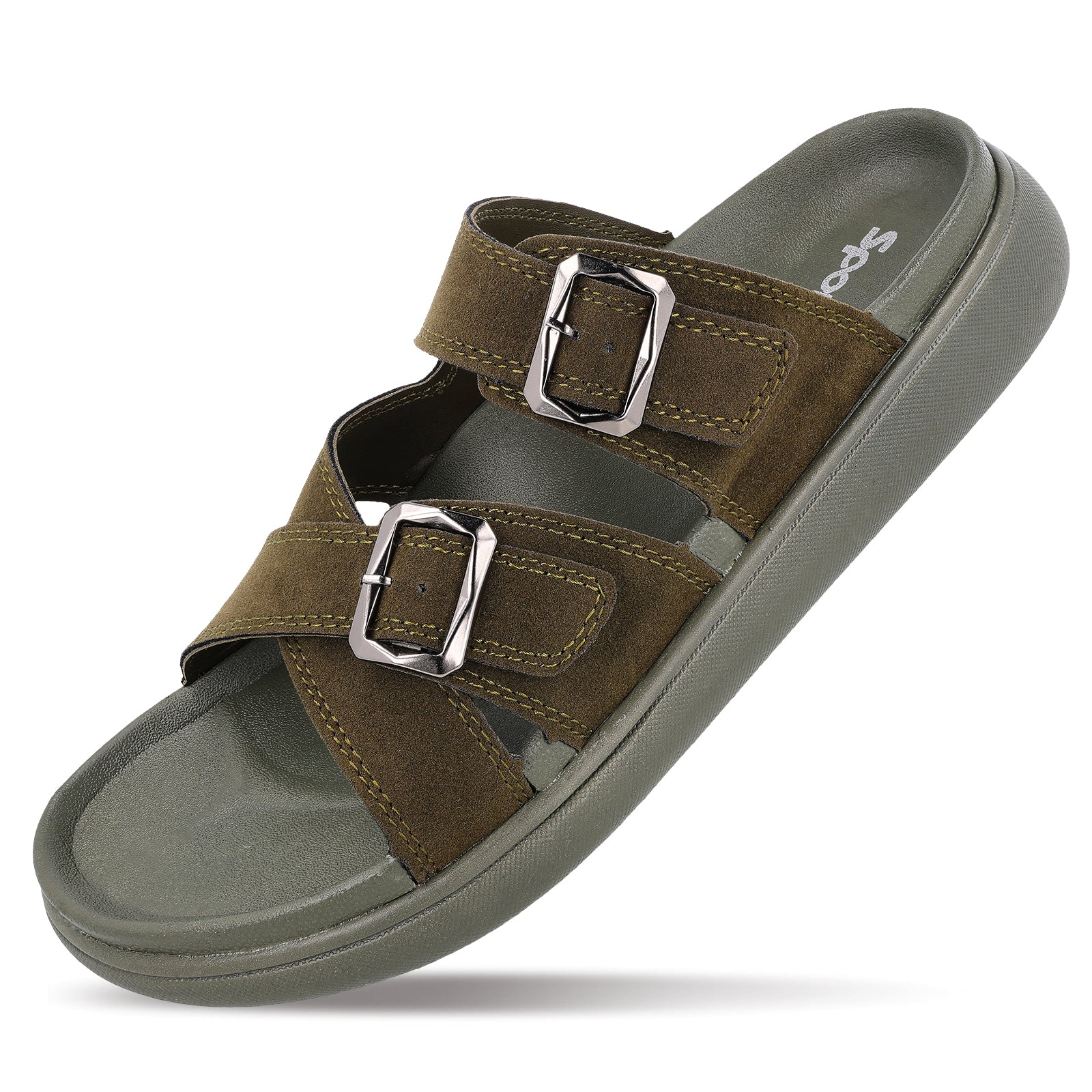 Men's Daily Wear Comfort Sandals - SGE28005 Olive - Image 7