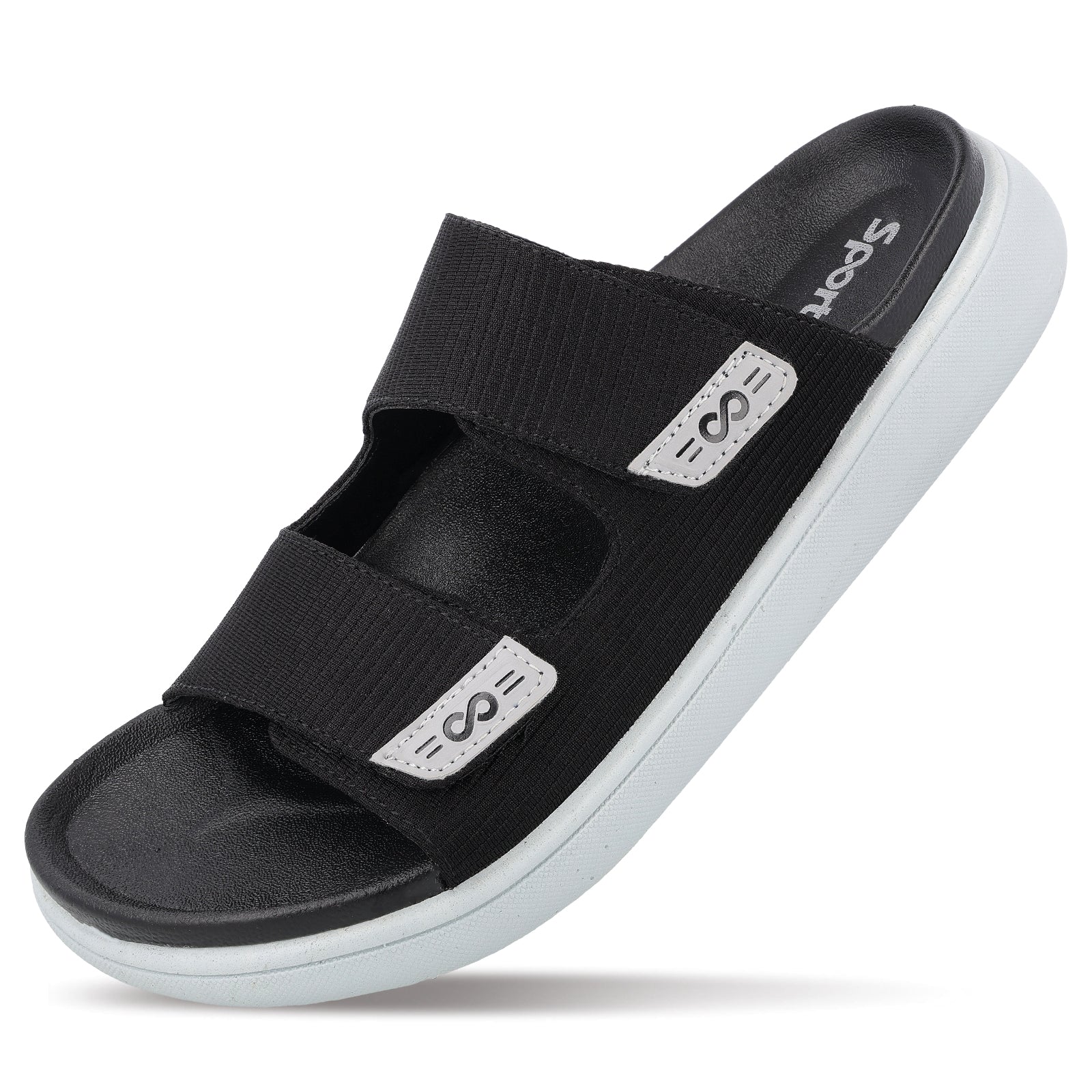 Men's Daily Wear Comfort Sandals - SGE28006 Black - Image 7
