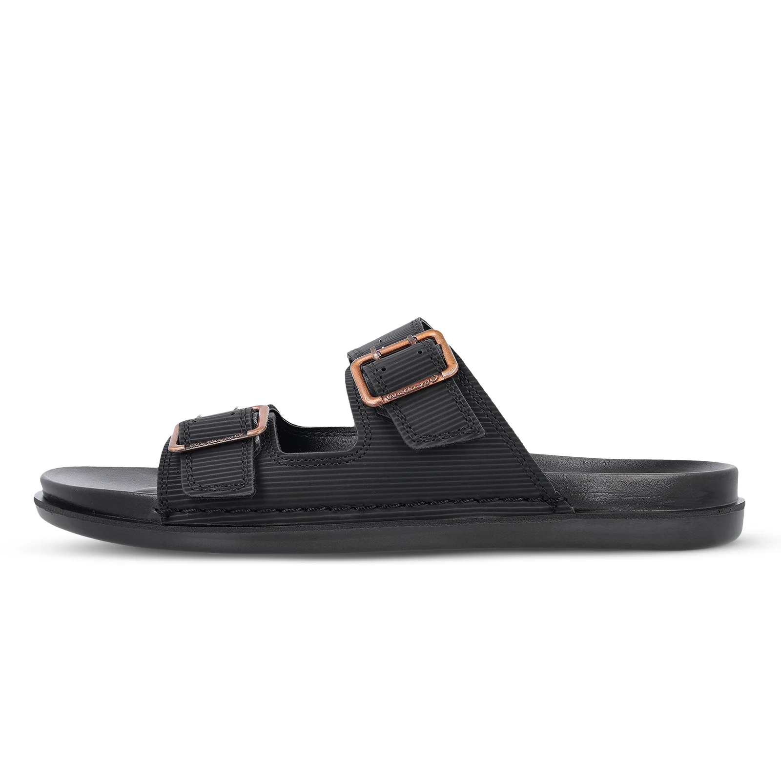 Men's Daily Wear Comfort Sandals - WE1337 Full Black - Image 4