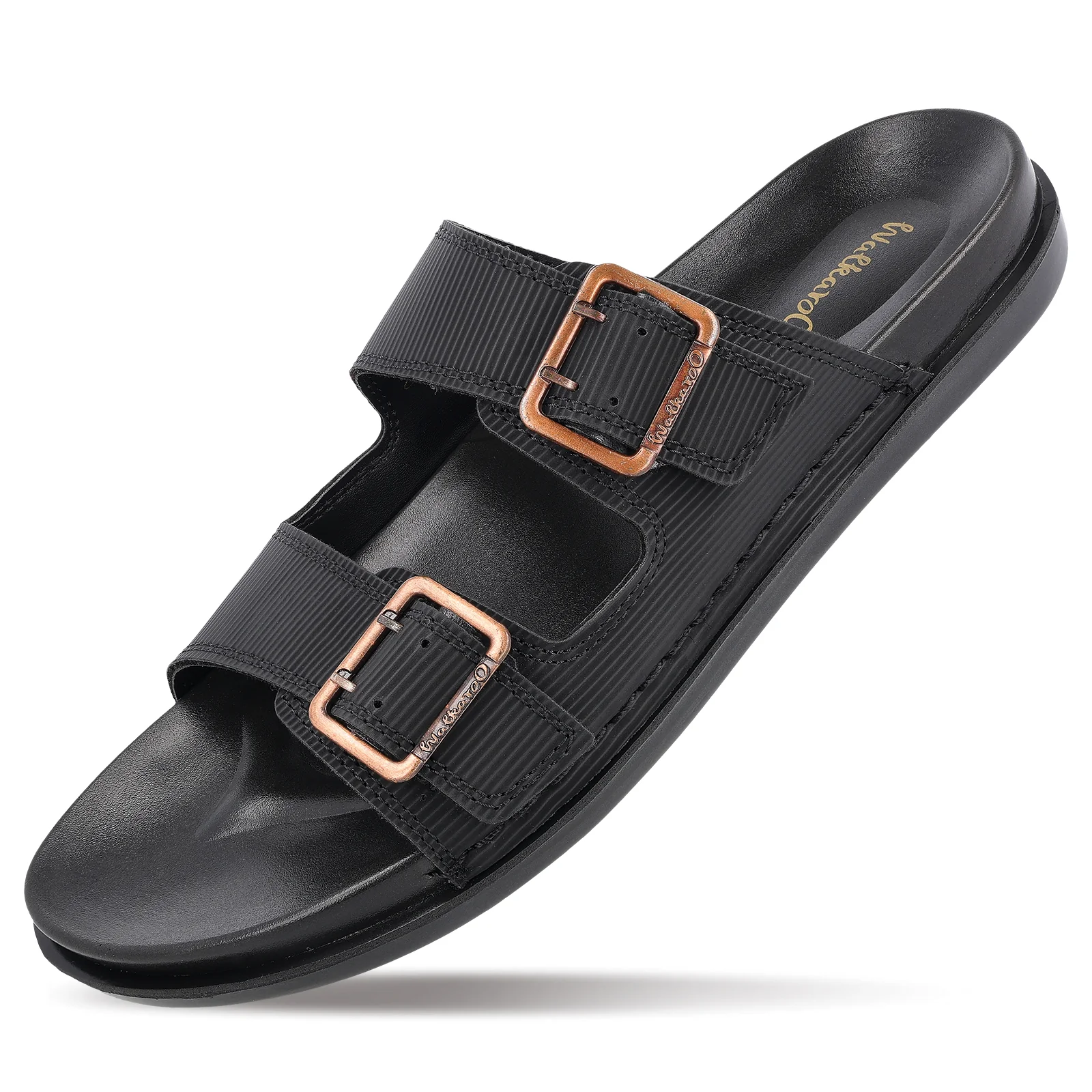 Men's Daily Wear Comfort Sandals - WE1337 Full Black - Image 6