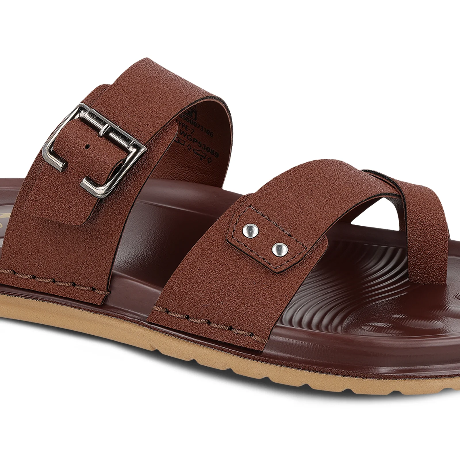 Men's Daily Wear Comfort Sandals - WGP53089 Brown - Image 5