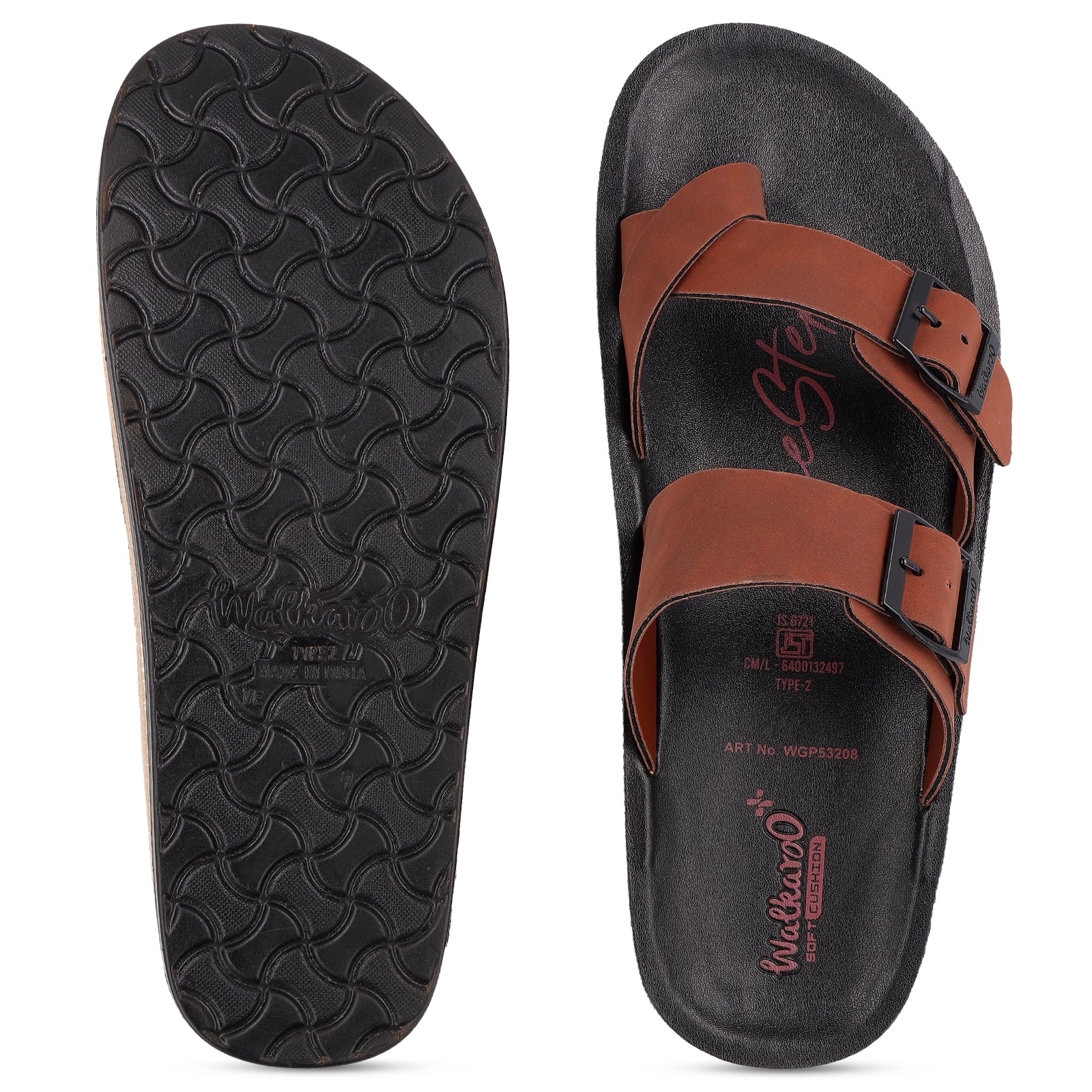 Men's Daily Wear Comfort Sandals - WGP53208 Barn Red - Image 2