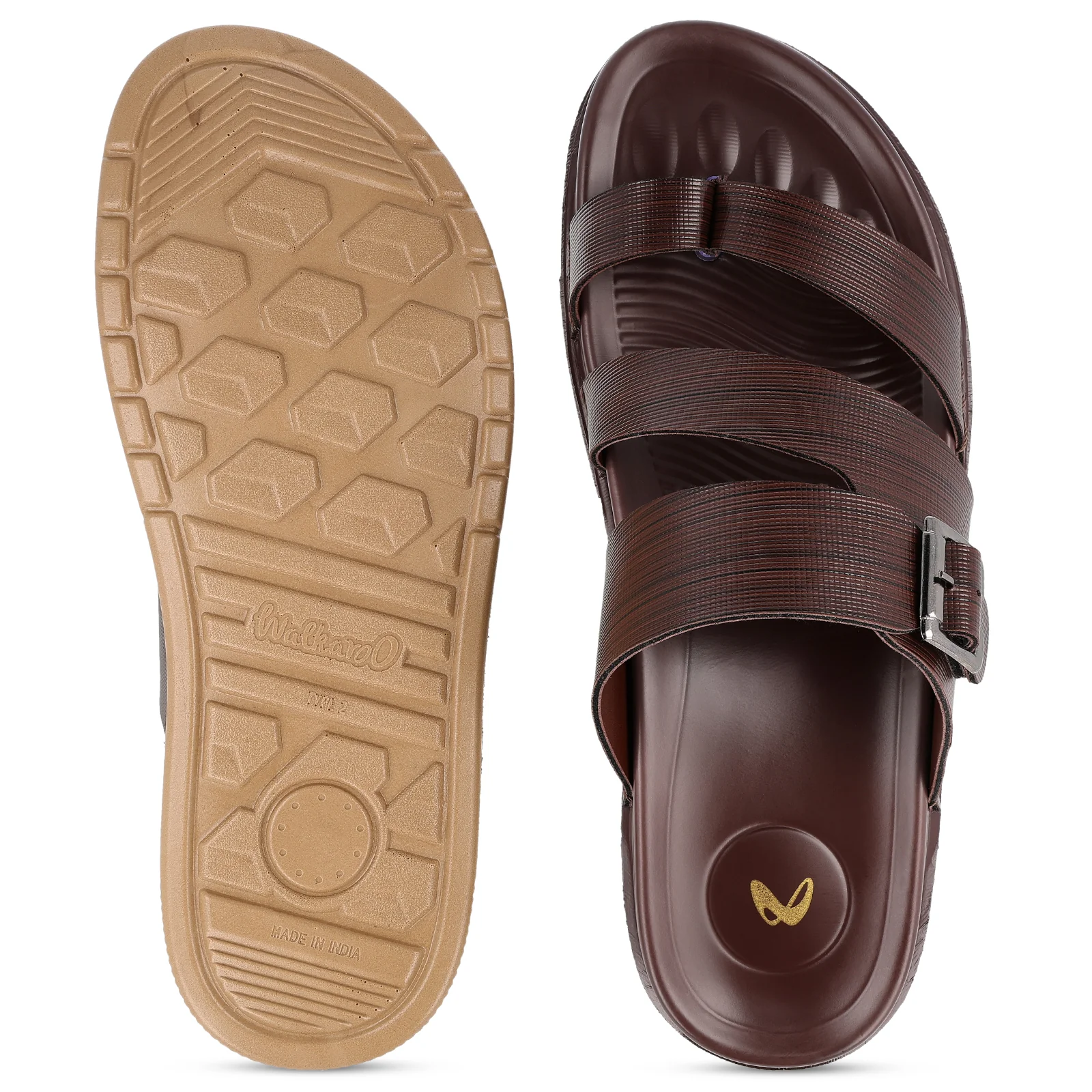 Men's Daily Wear Comfort Sandals - WGP53209 Brown - Image 4
