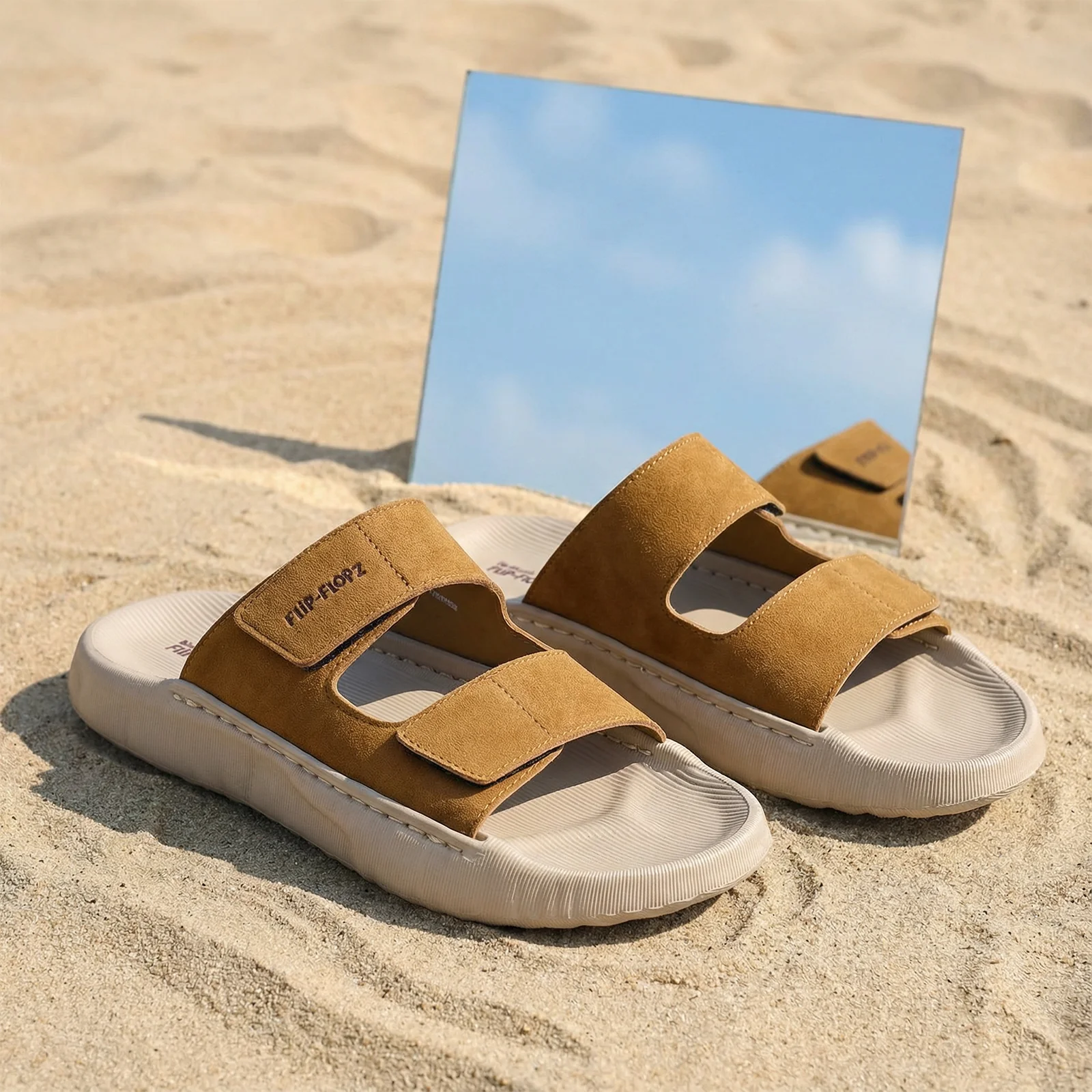 Men's Daily Wear Sandals - WE8821 Greige Tan - Image 3