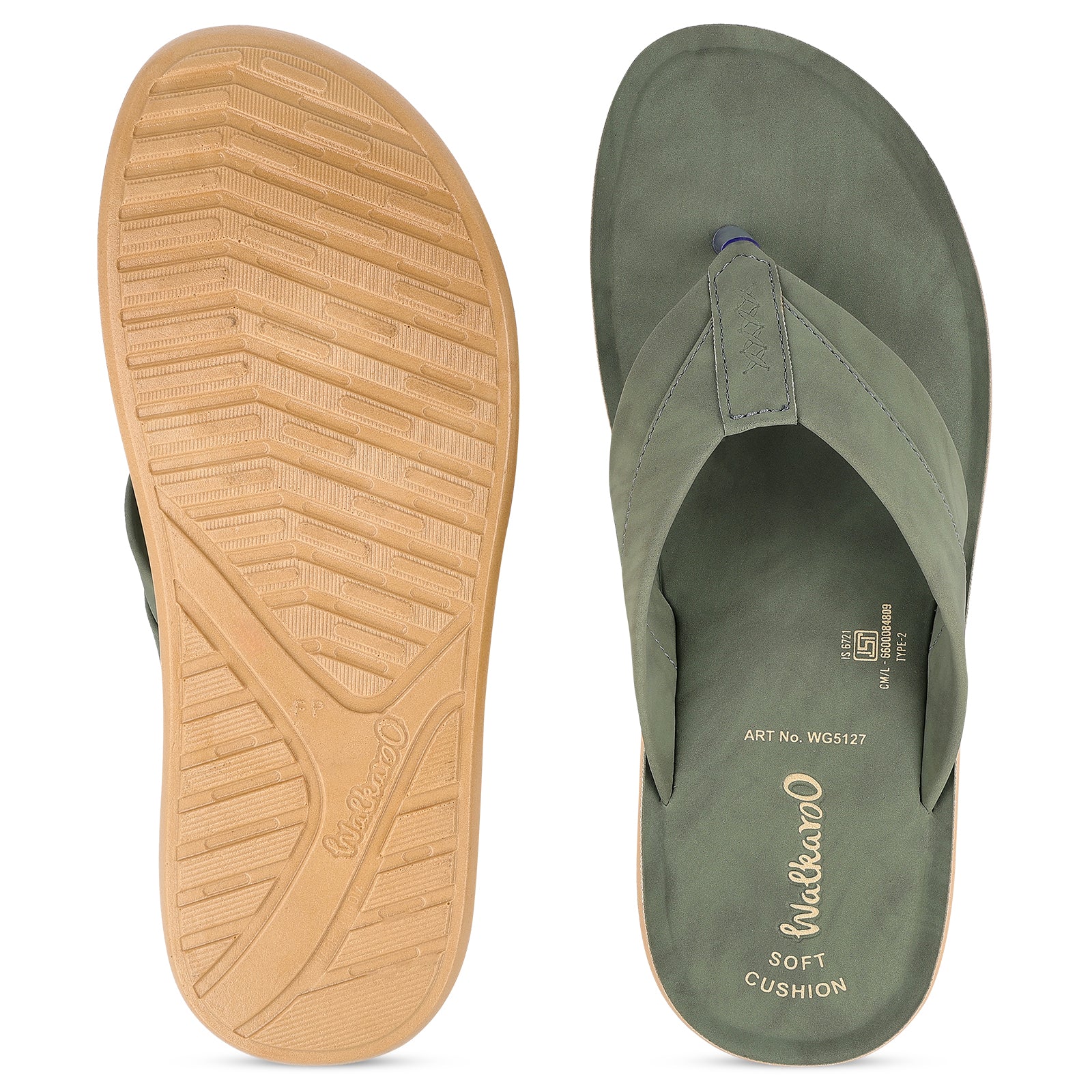Men's Daily Wear Sandals  - WG5127 Sage Green - Image 3