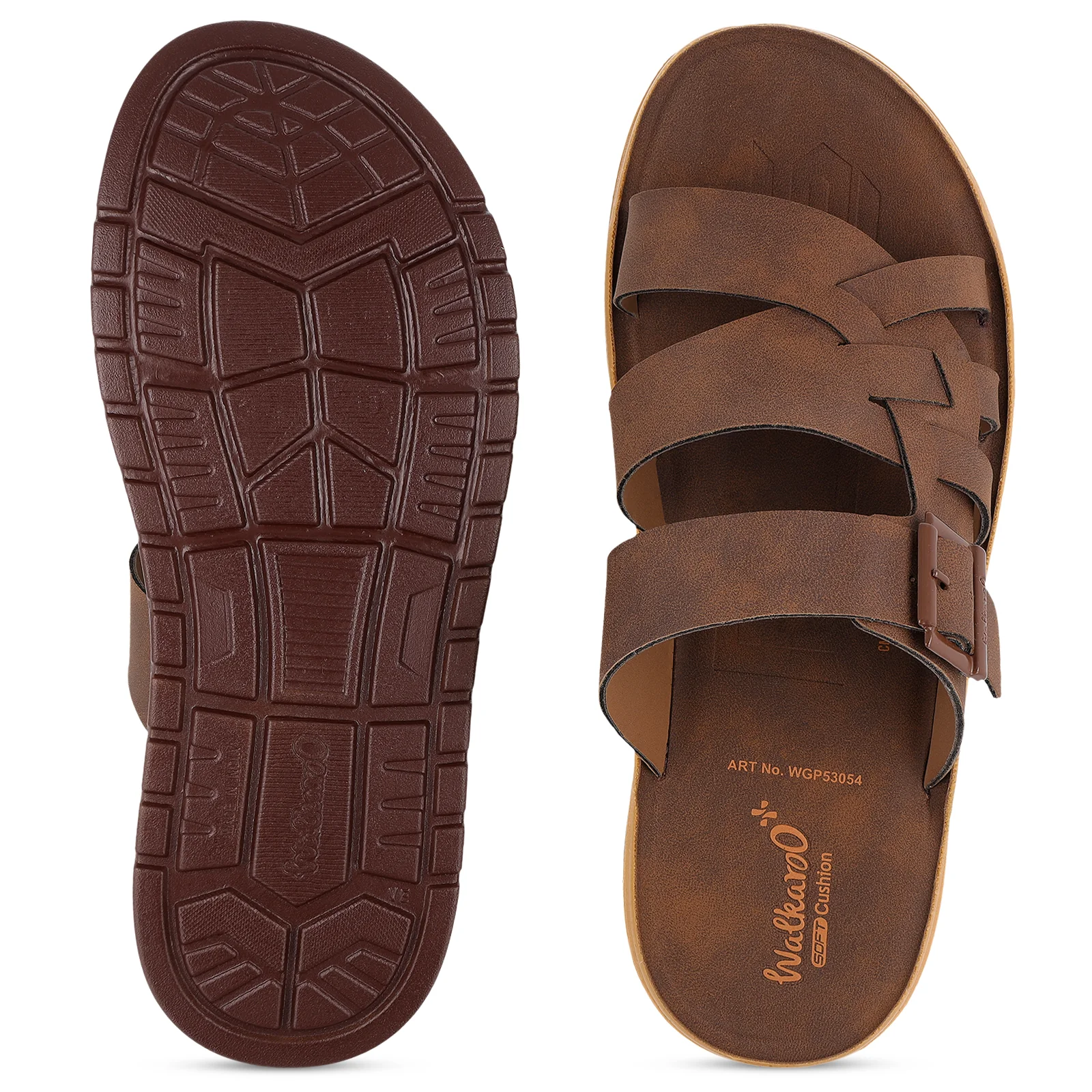 Men's Daily Wear Sandals - WGP53054 Brown - Image 2