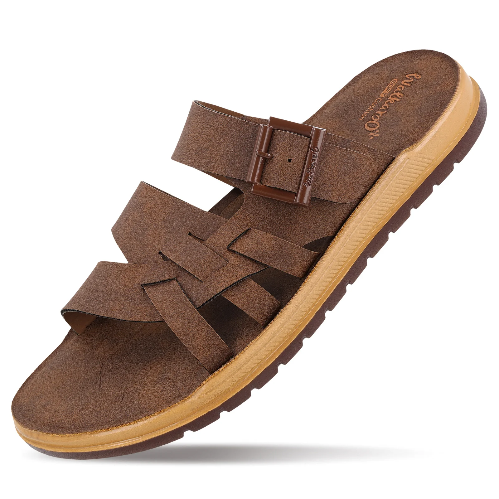 Men's Daily Wear Sandals - WGP53054 Brown - Image 5