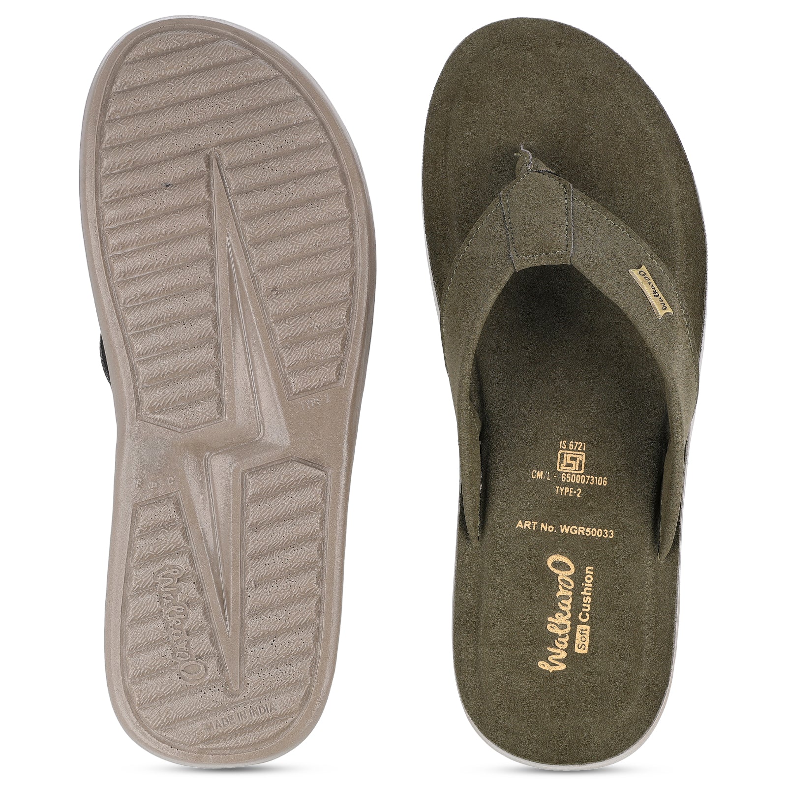 Men's Daily Wear Sandals - WGR50033 Olive - Image 2
