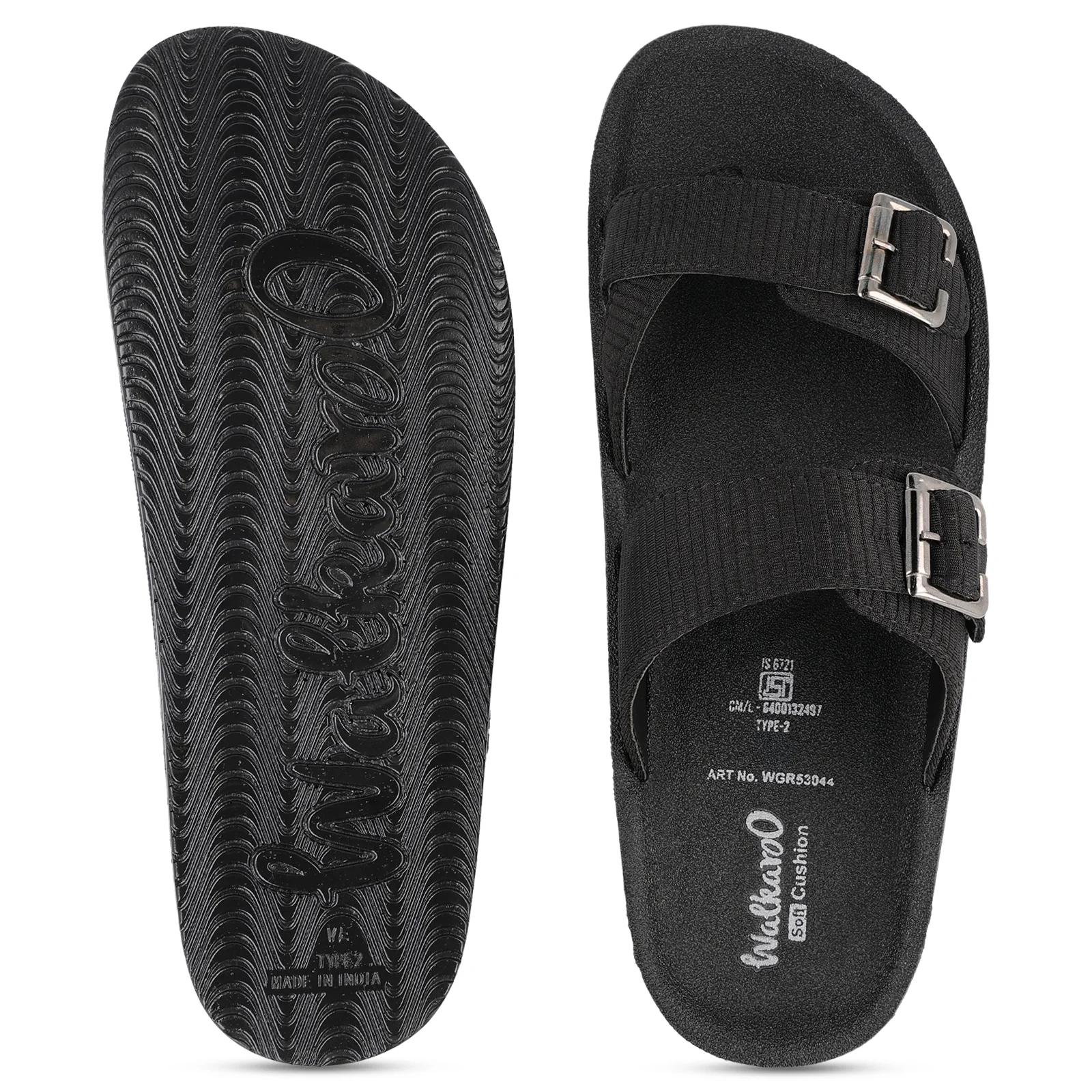 Men's Daily Wear Sandals - WGR53044 Black - Image 2