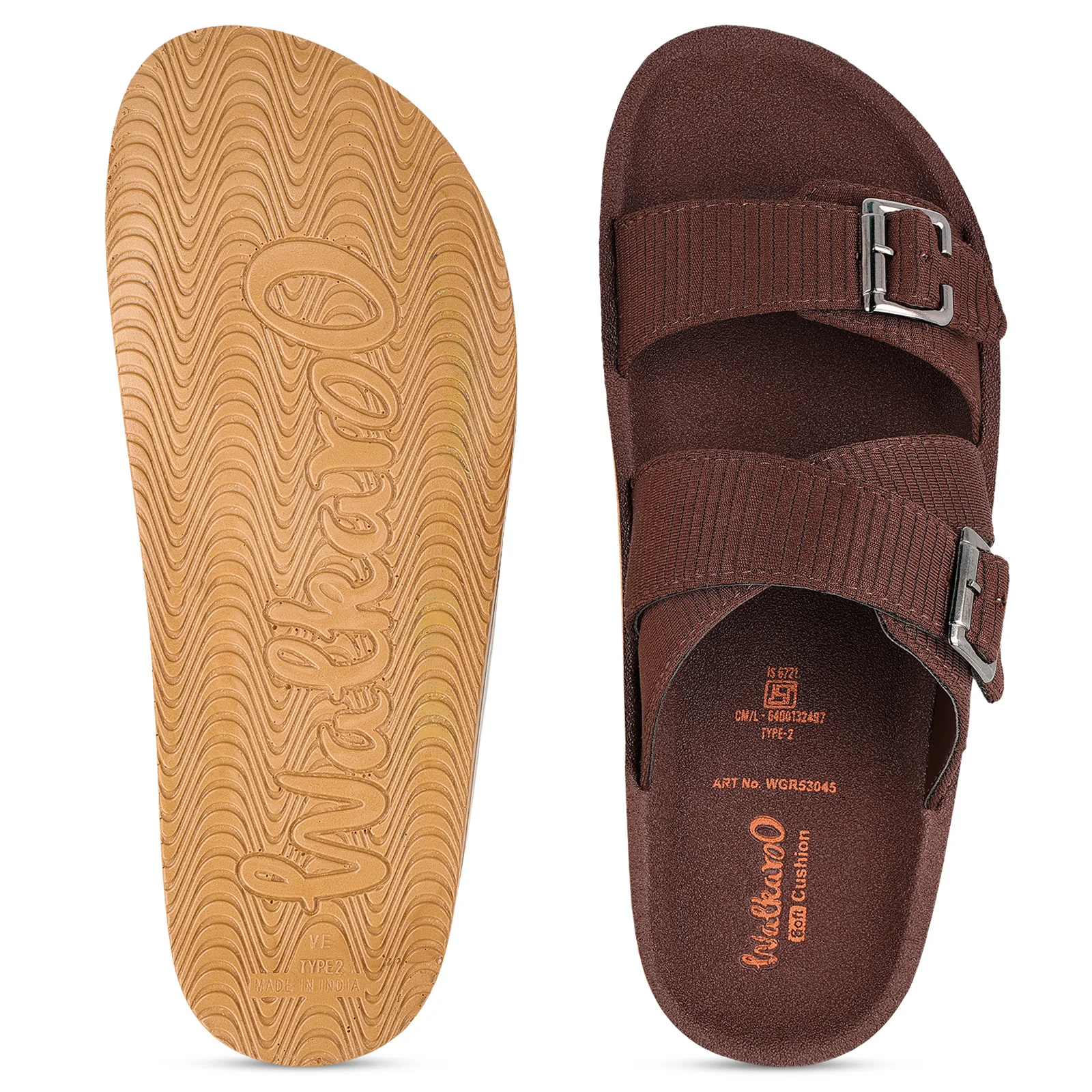 Men's Daily Wear Sandals - WGR53045 Brown - Image 2