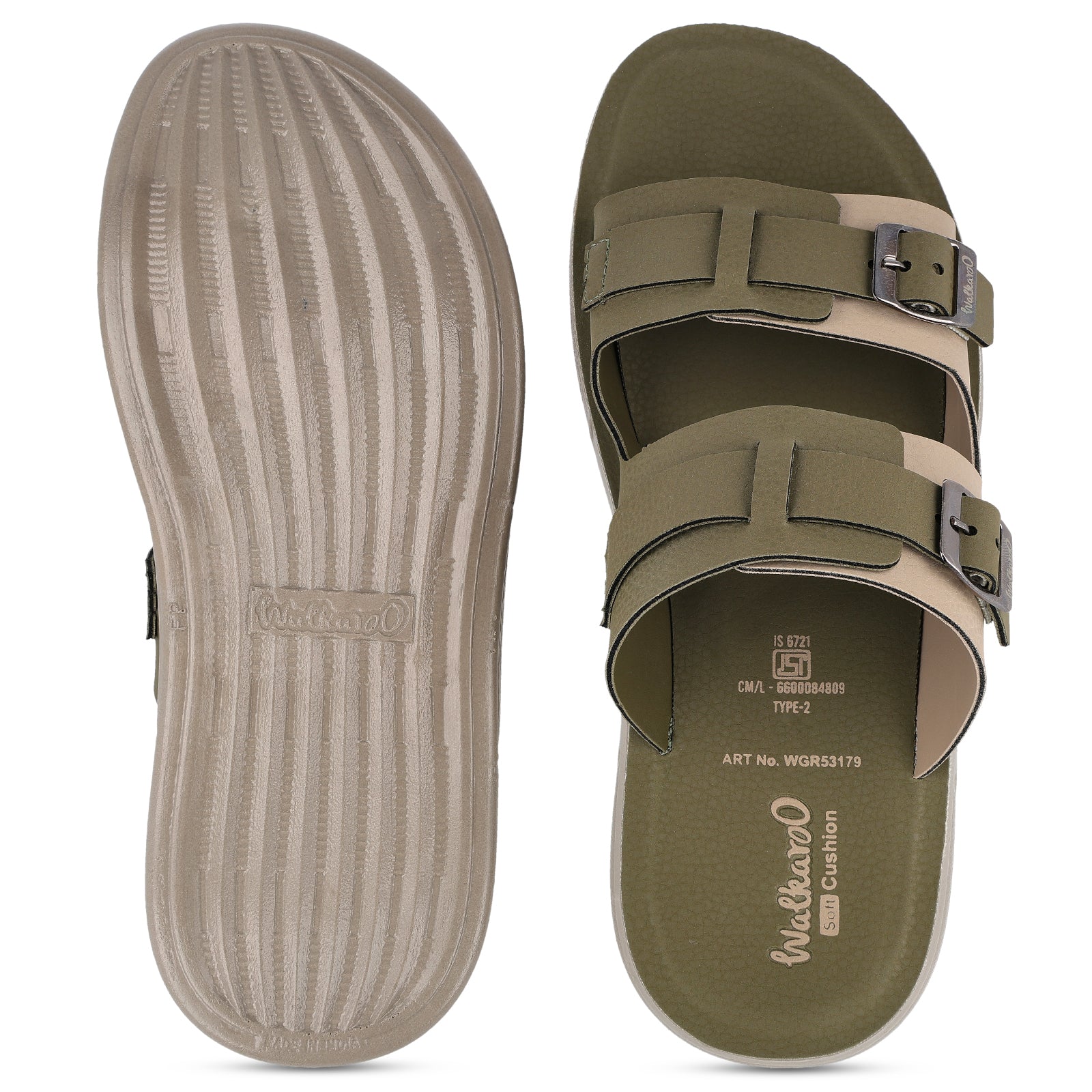 Men's Daily Wear Sandals - WGR53179 Olive - Image 2