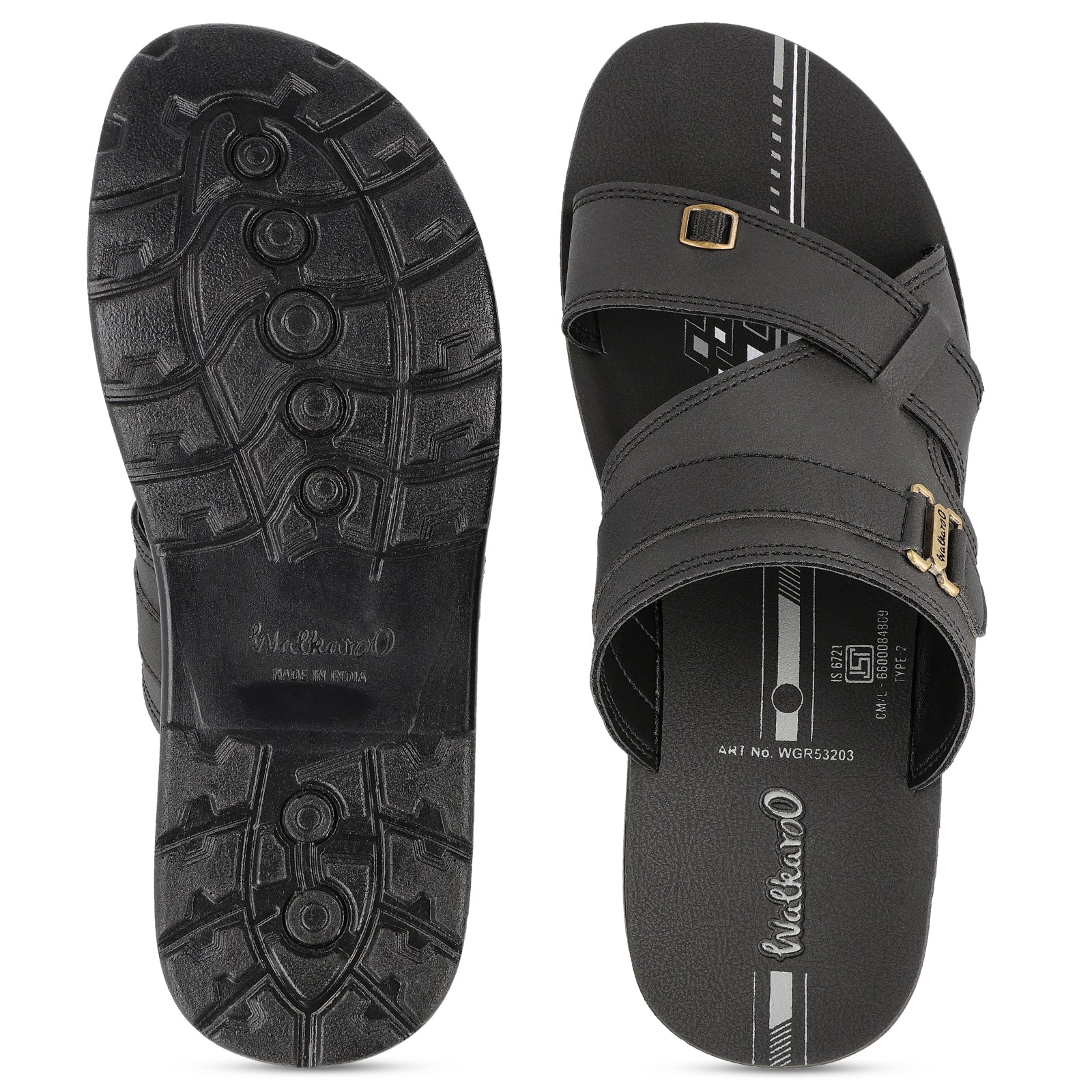 Men's Daily Wear Sandals - WGR53203 Black - Image 3