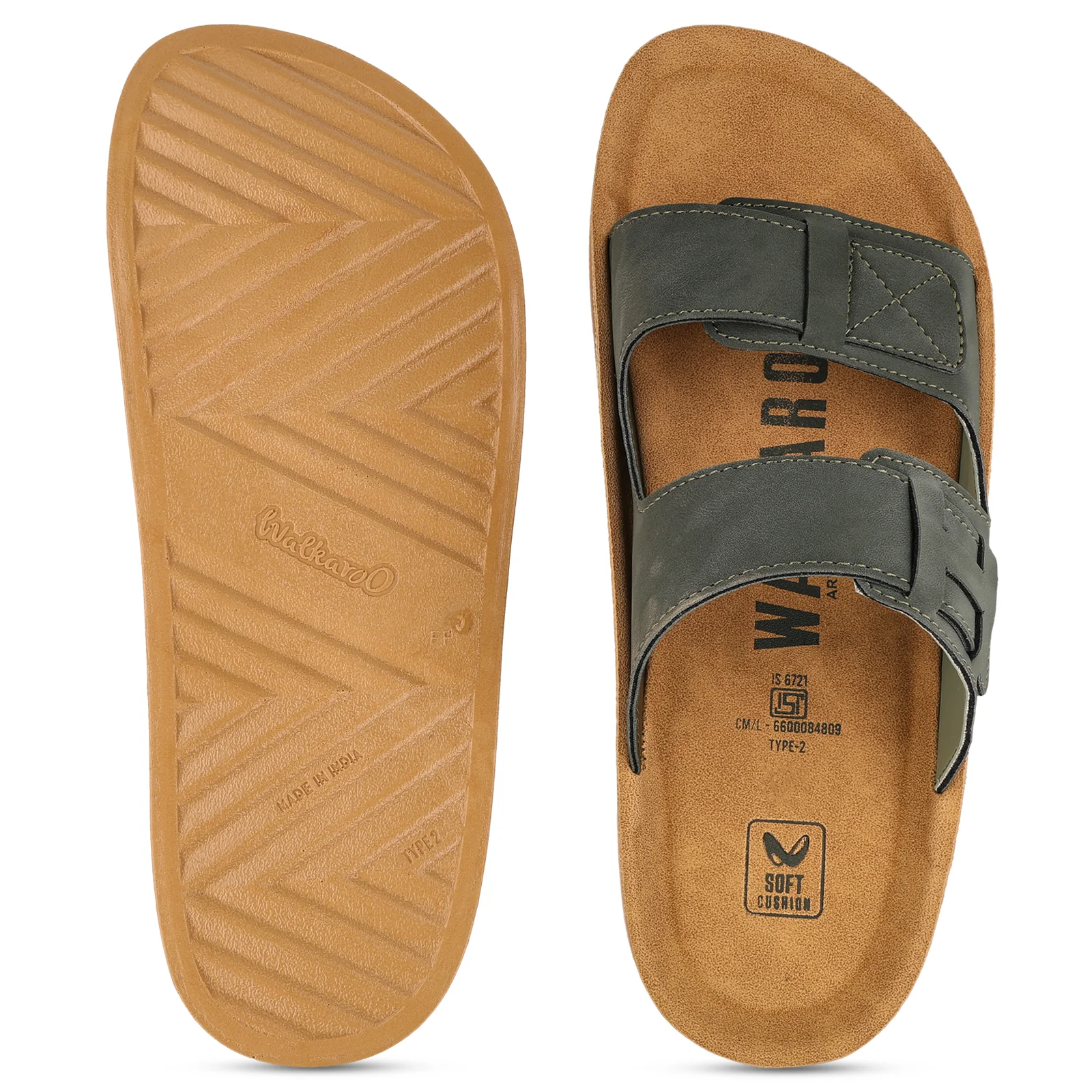 Men's Daily Wear Sandals - WGR53211 Olive - Image 3