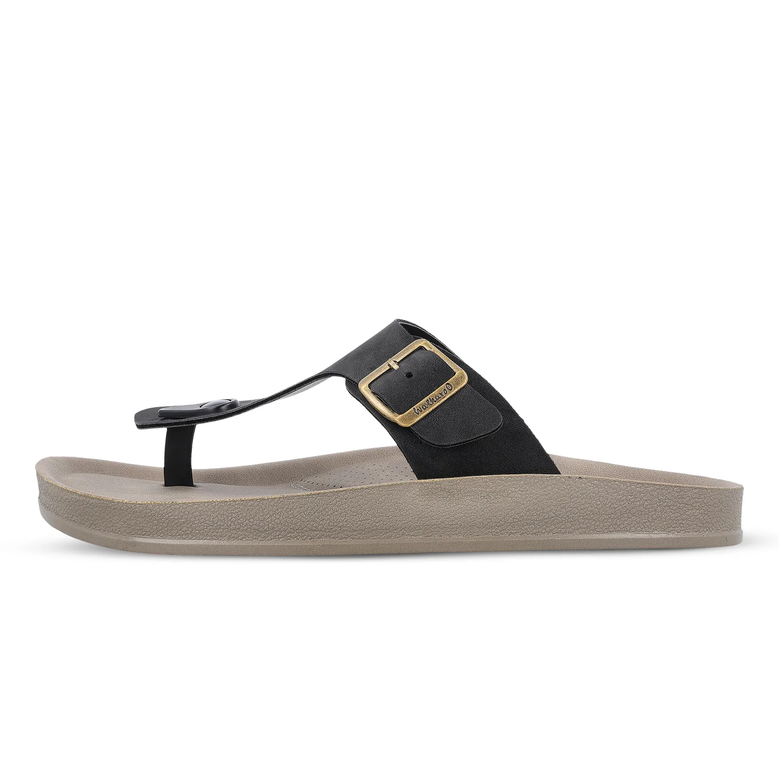 Men's Daily Wear Sandals - WGR53246 Black Grey - Image 3