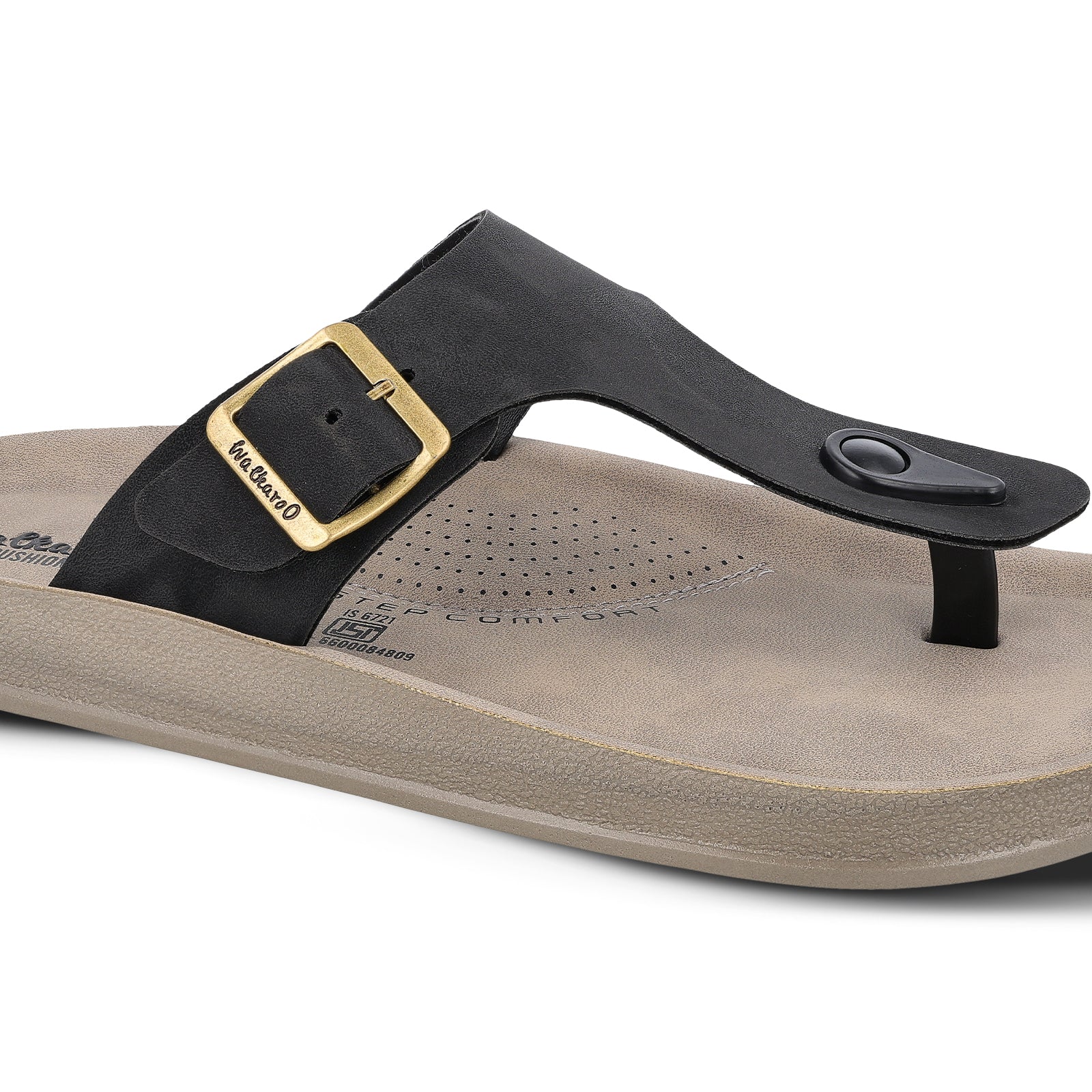 Men's Daily Wear Sandals - WGR53246 Black Grey - Image 4