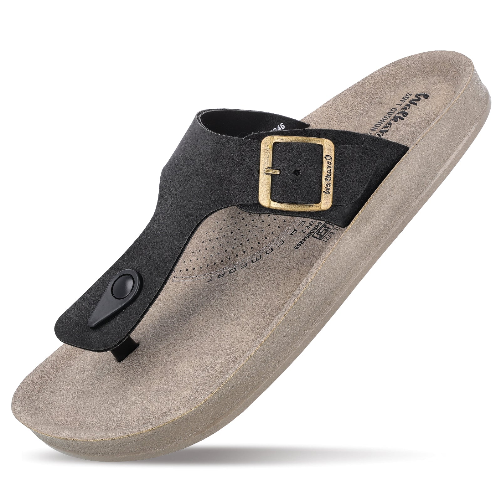 Men's Daily Wear Sandals - WGR53246 Black Grey - Image 5