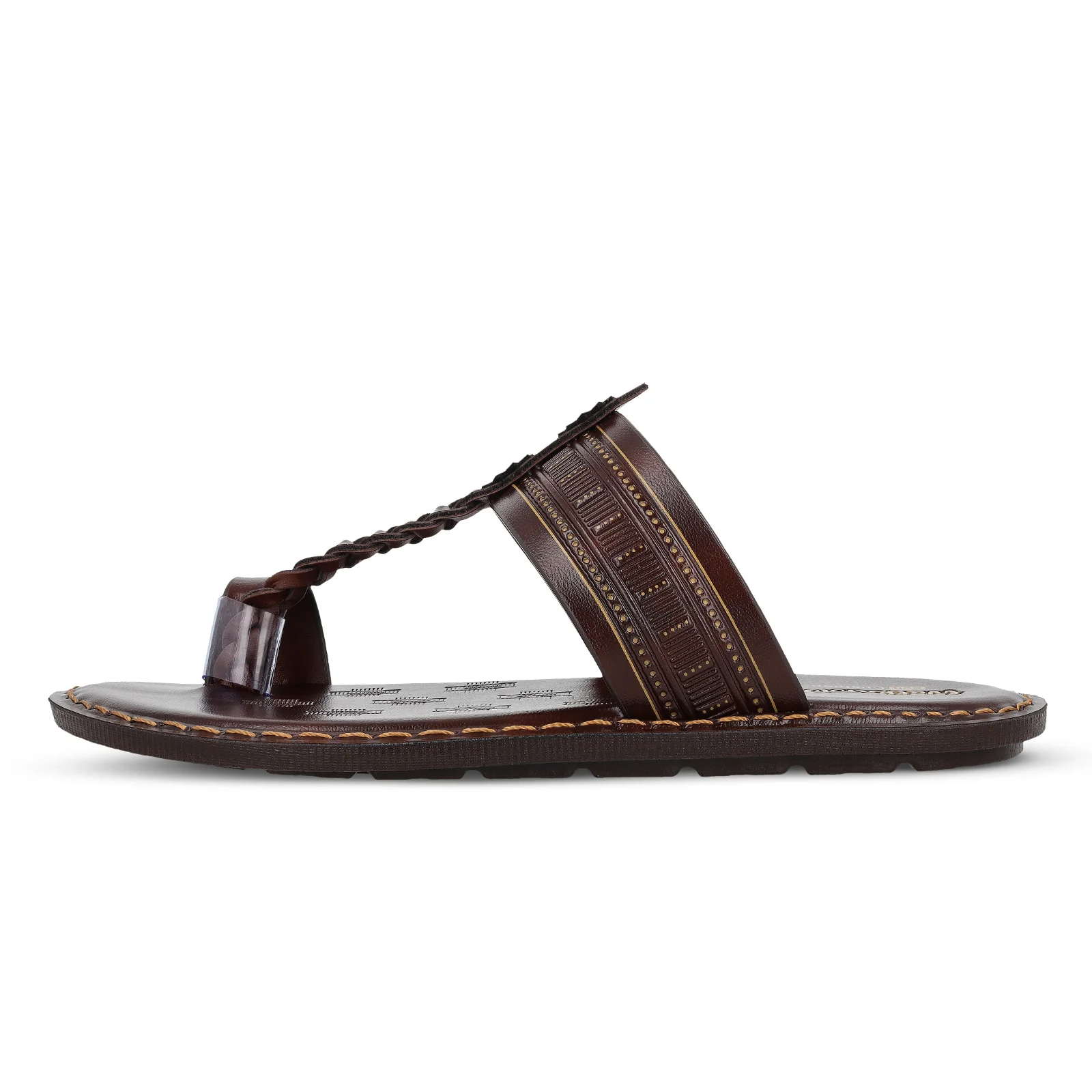 Men's Daily Wear Sandals - WGR53346 Brown - Image 3