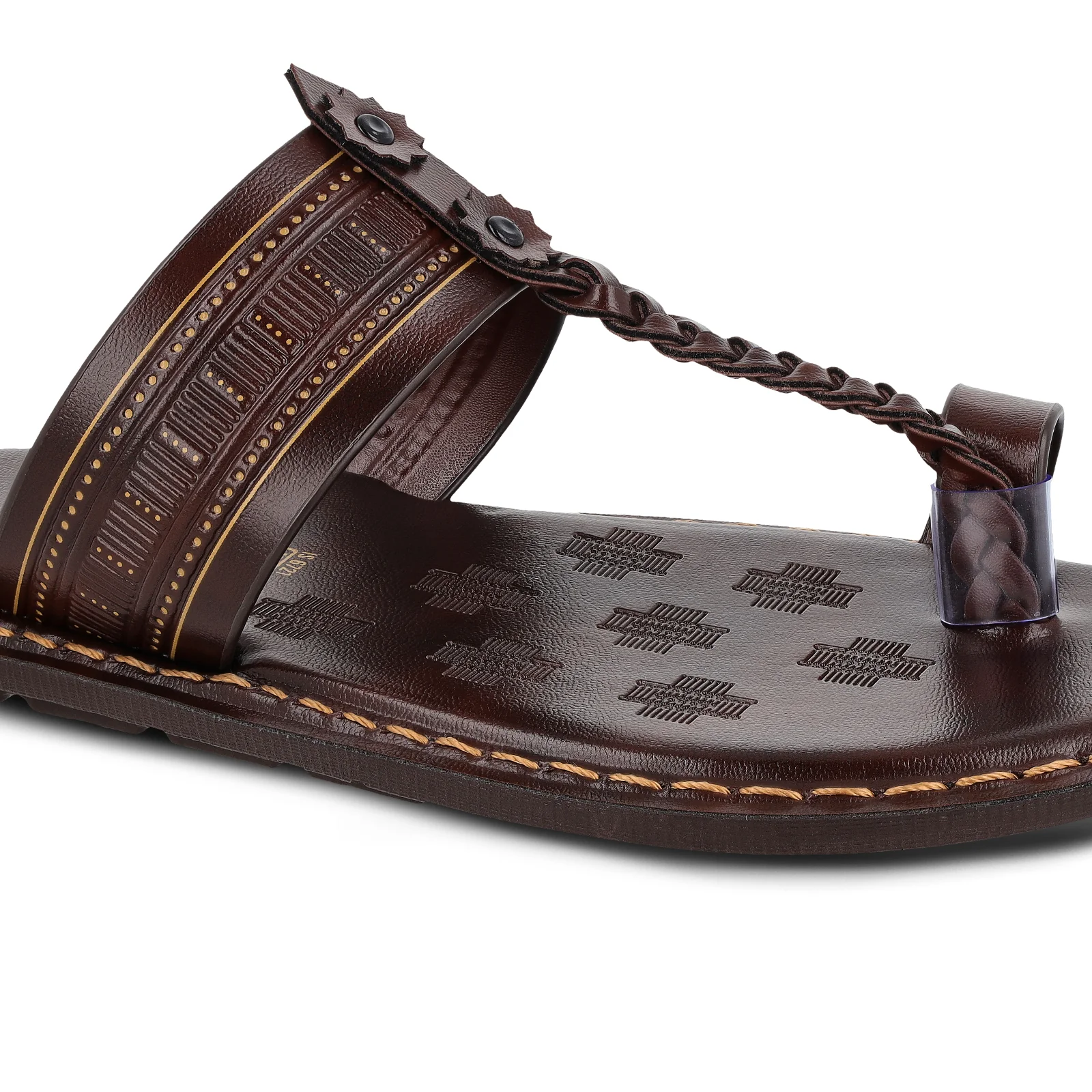 Men's Daily Wear Sandals - WGR53346 Brown - Image 4