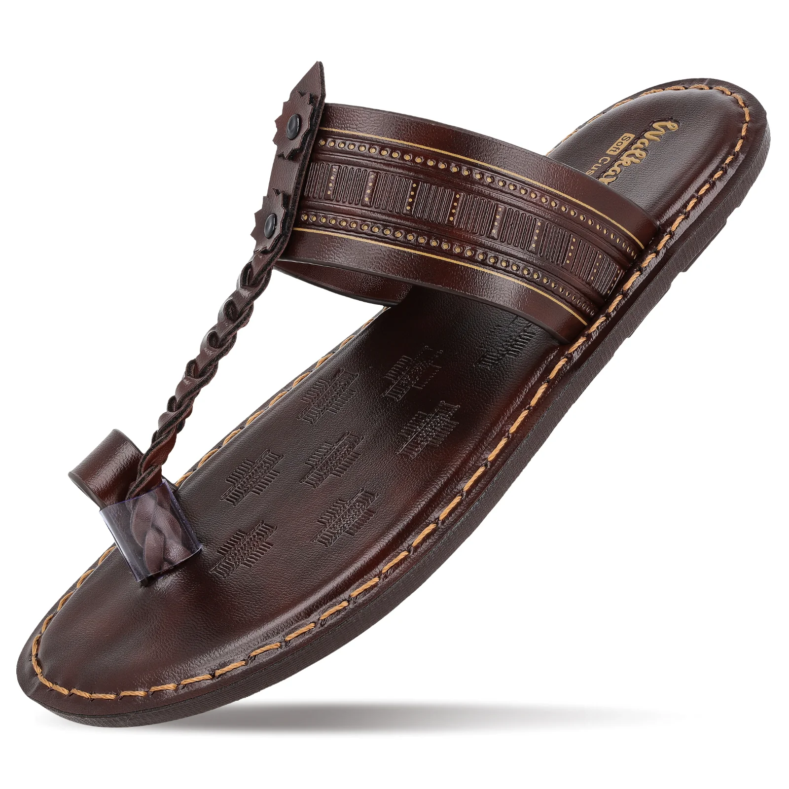 Men's Daily Wear Sandals - WGR53346 Brown - Image 5