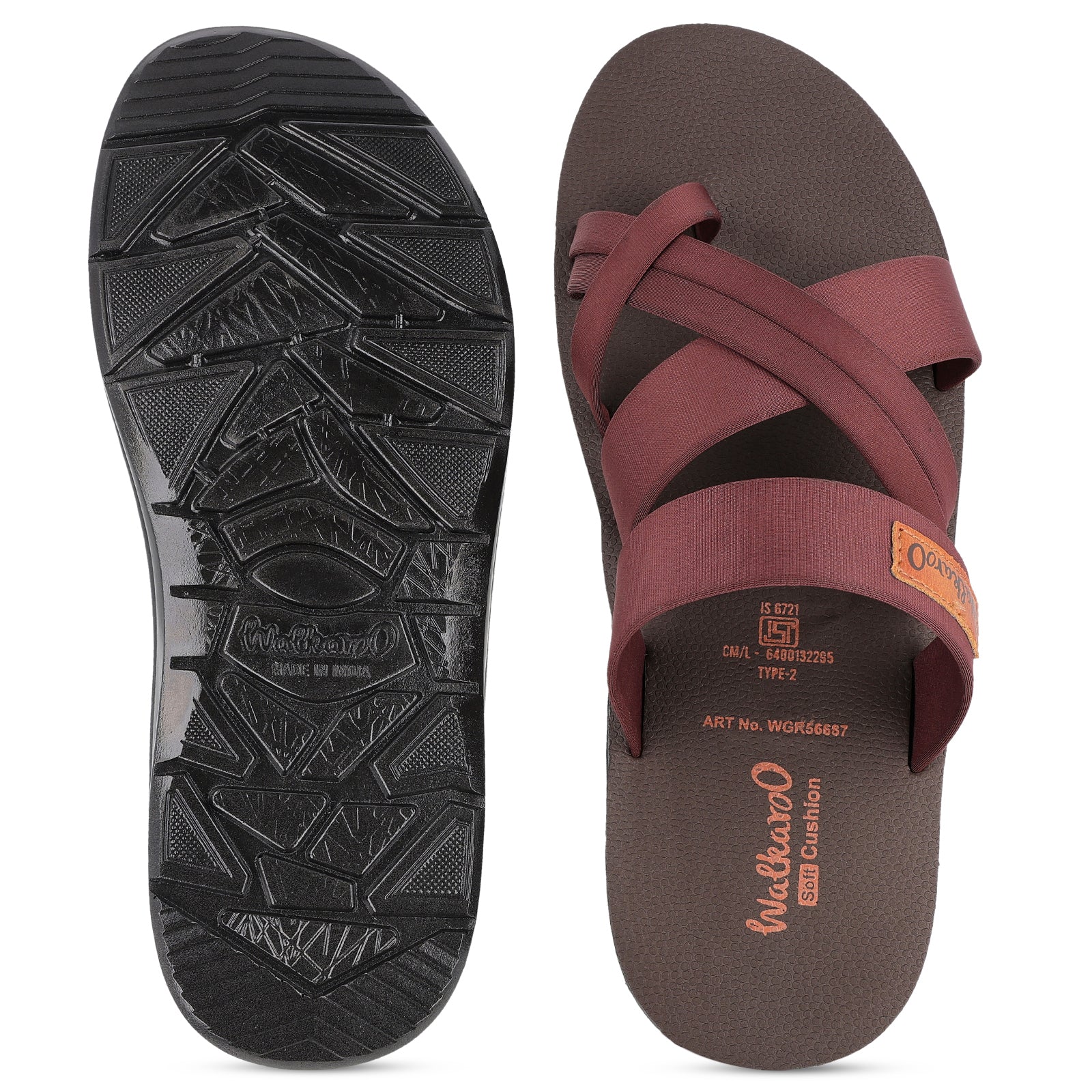 Men's Daily Wear Sandals - WGR56687 Brown - Image 2