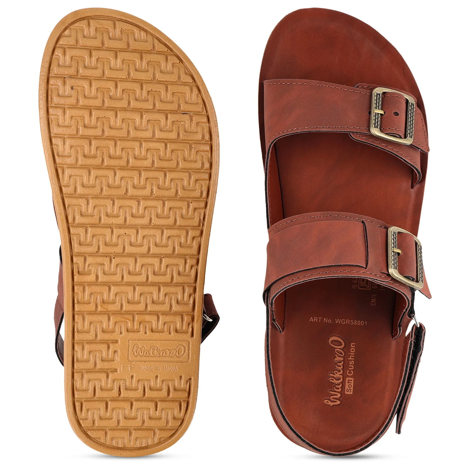Men's Daily Wear Sandals  - WGR58001 Barn Red - Image 2