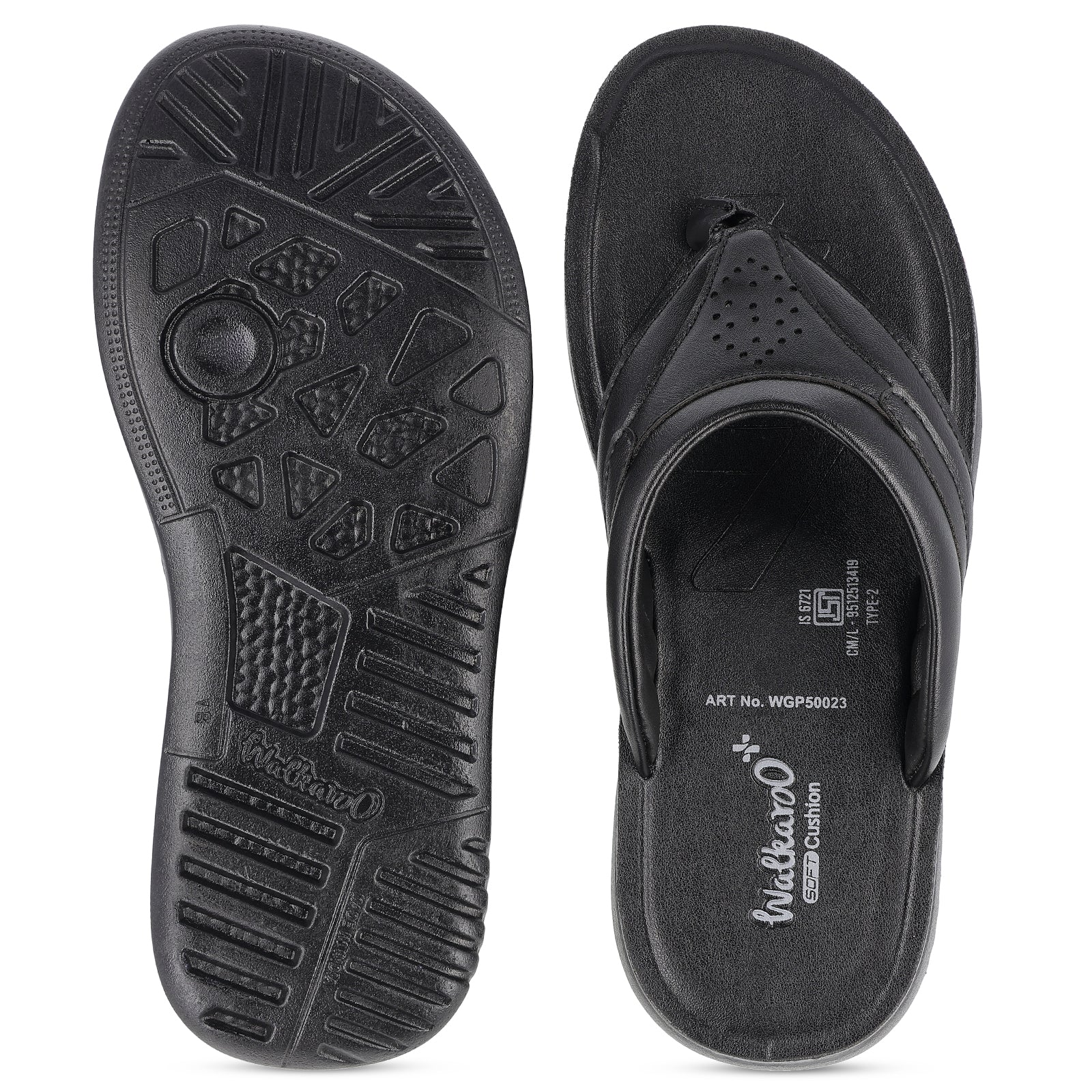 Men's Daily Wear V-Strap Sandals - WGP50023 Black - Image 2