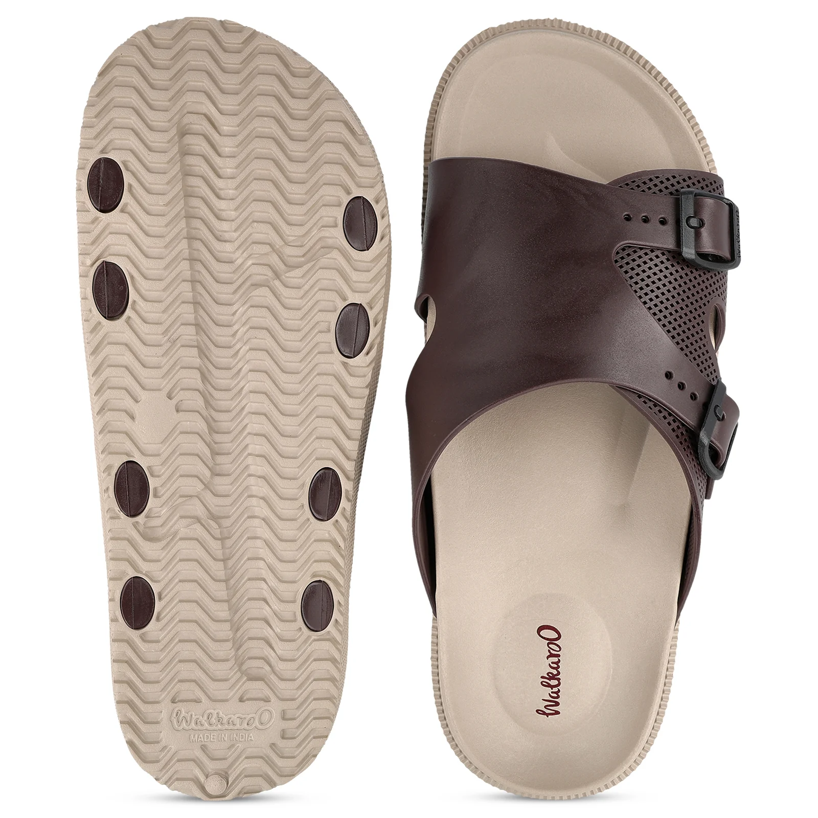 Men's Flip Flop Sandal - WC8714 Greige Brown - Image 3