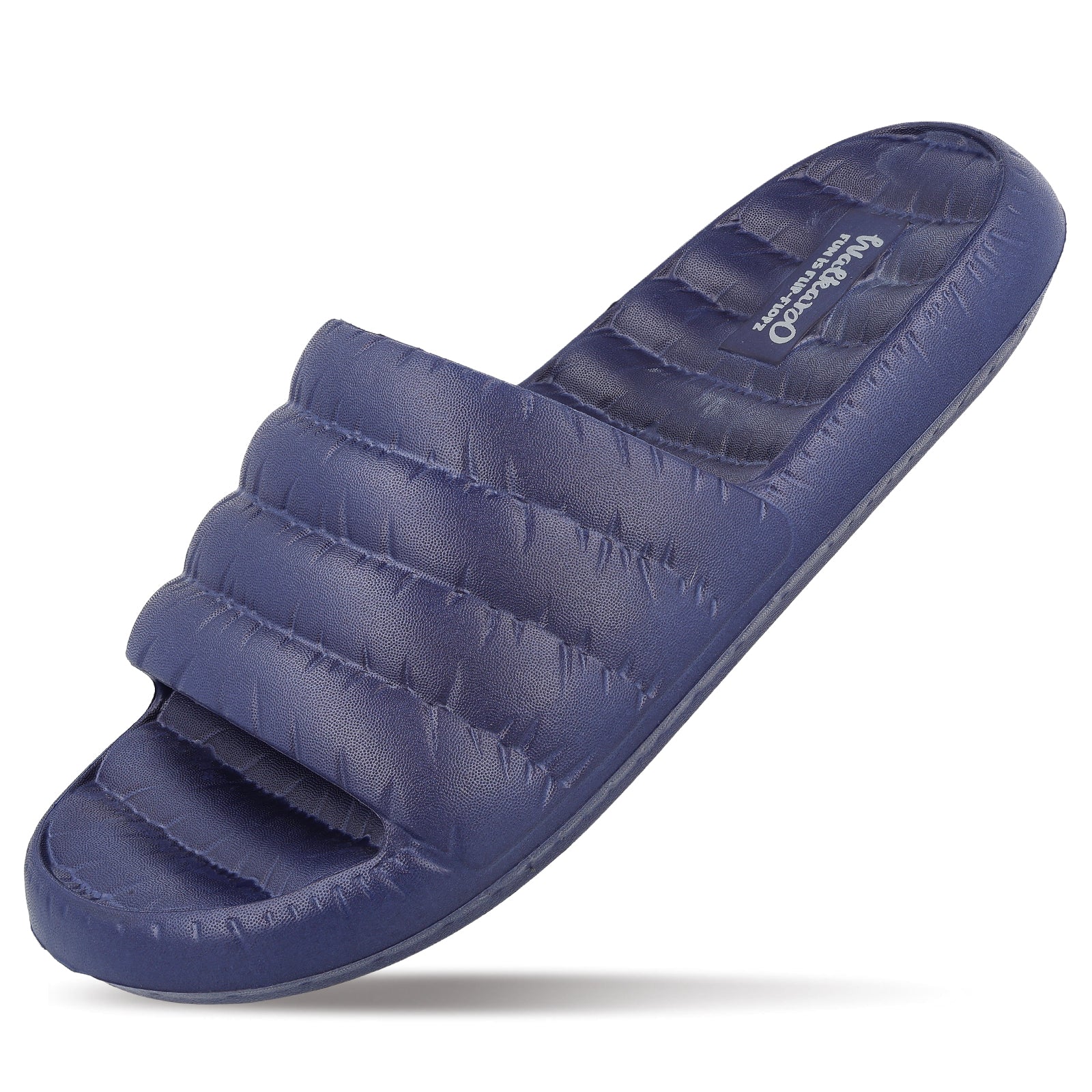 Men's Flip Flop Sliders  - WC8770 Navy Blue - Image 5
