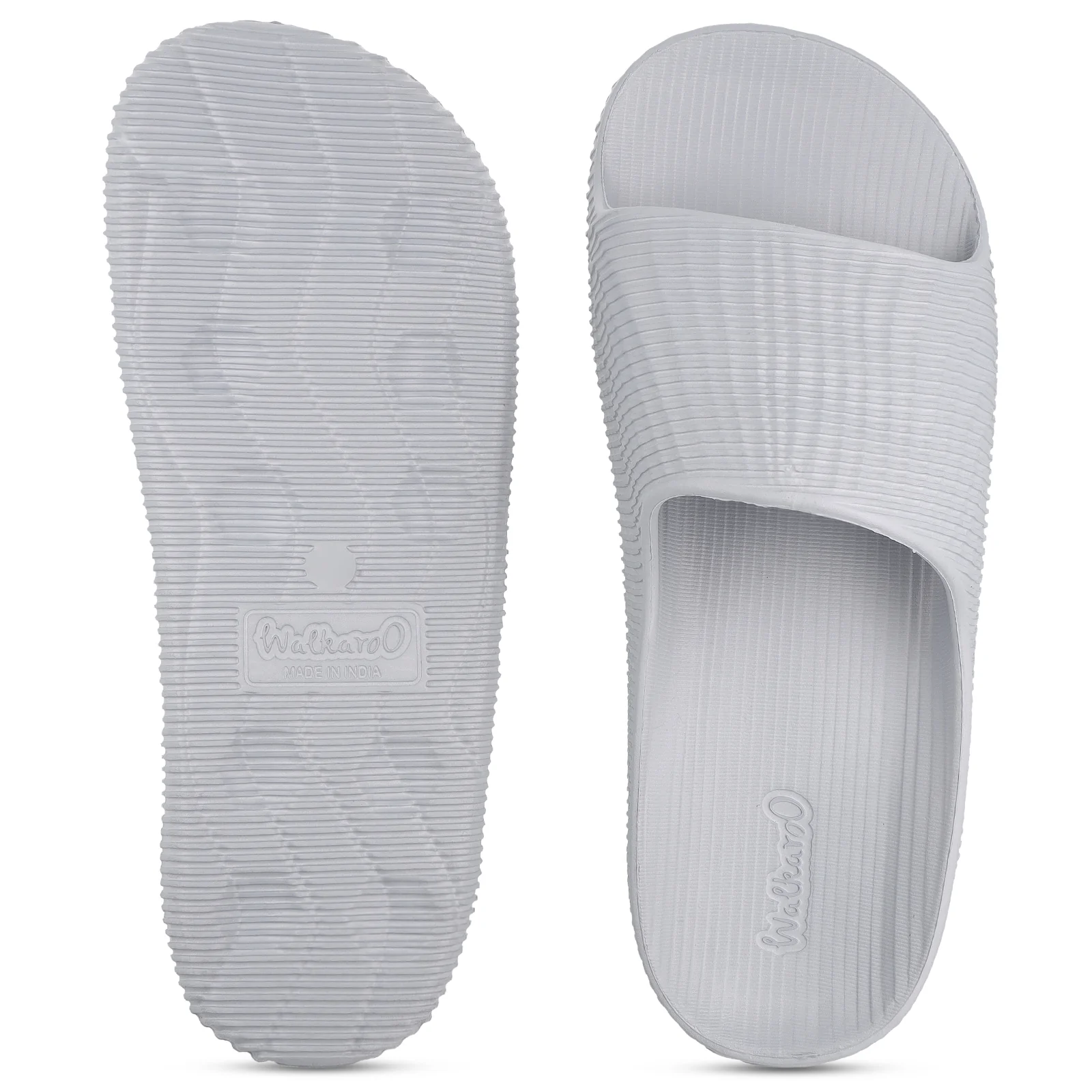Men's Flip Flop Sliders  - WC8828 Light Grey - Image 2