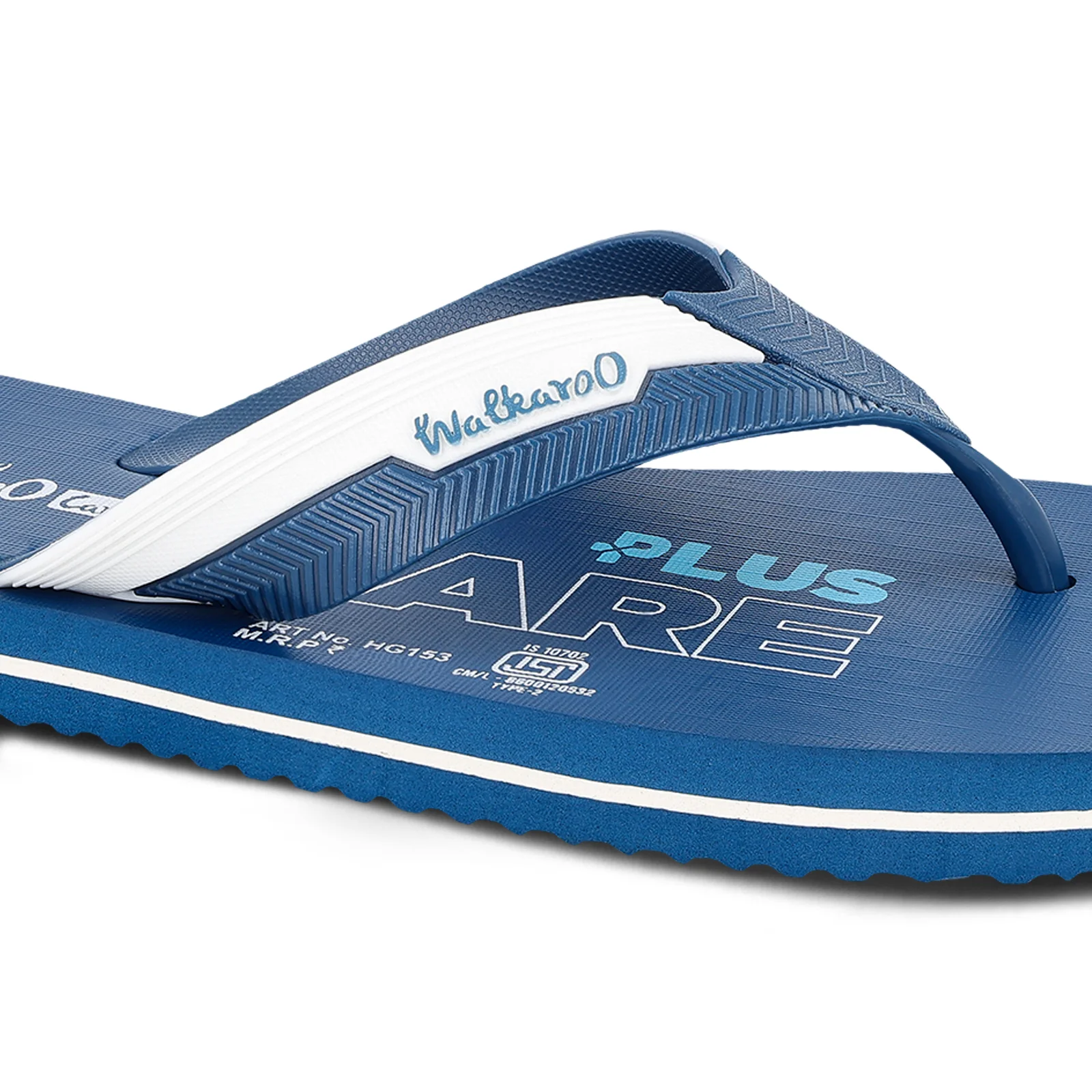 Men's Hawai Slippers - HG153 Teal Blue White - Image 4