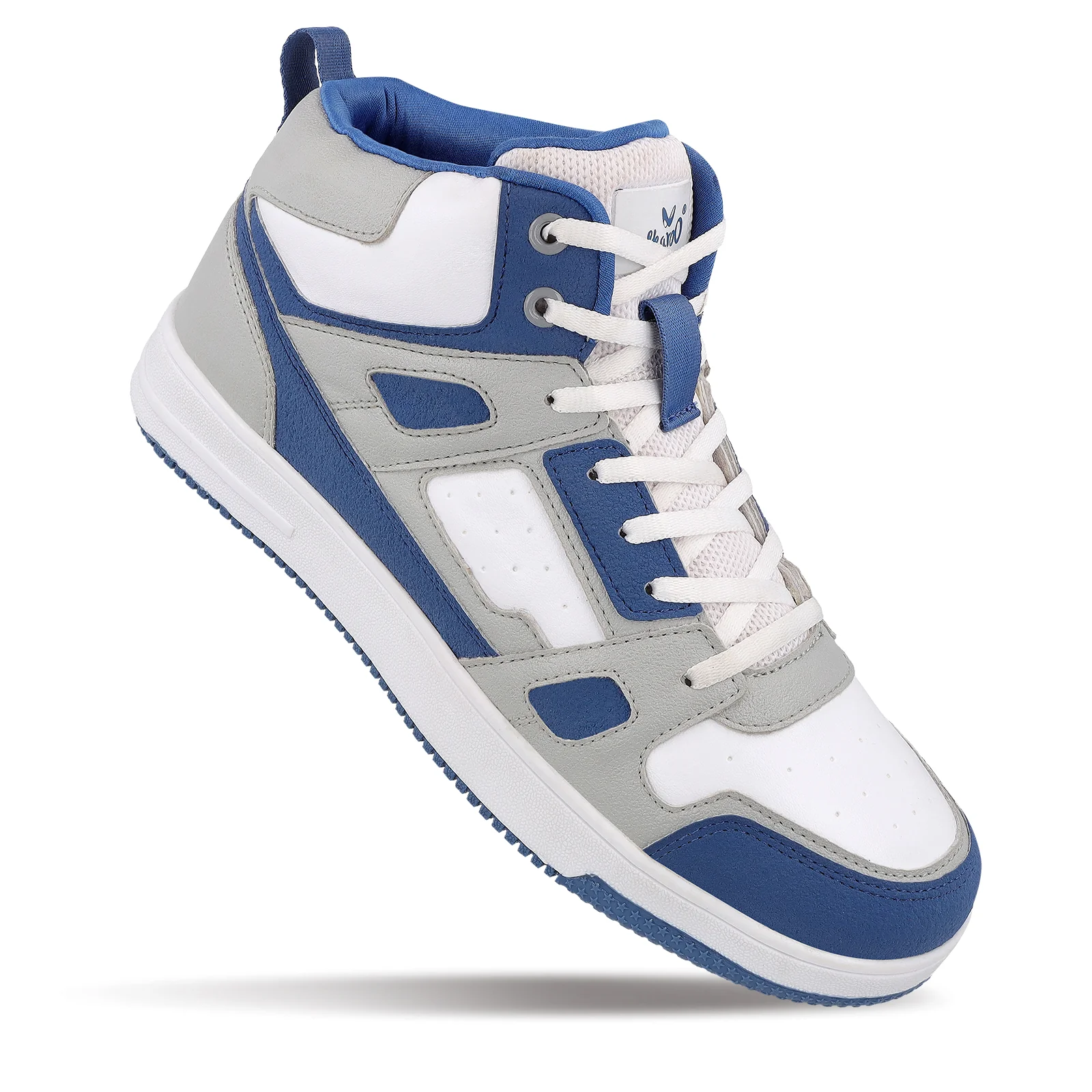 Men's High Top Sneakers - WY3466 Blue White - Image 4