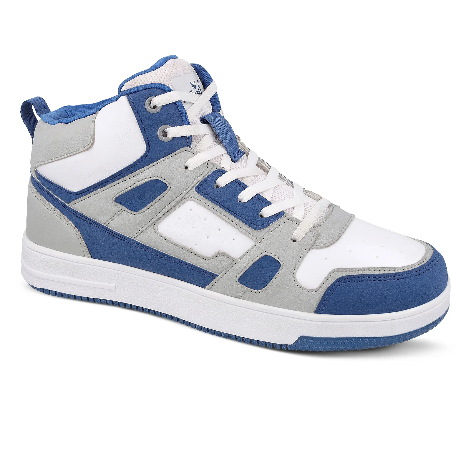 Men's High Top Sneakers - WY3466 Blue White - Image 5
